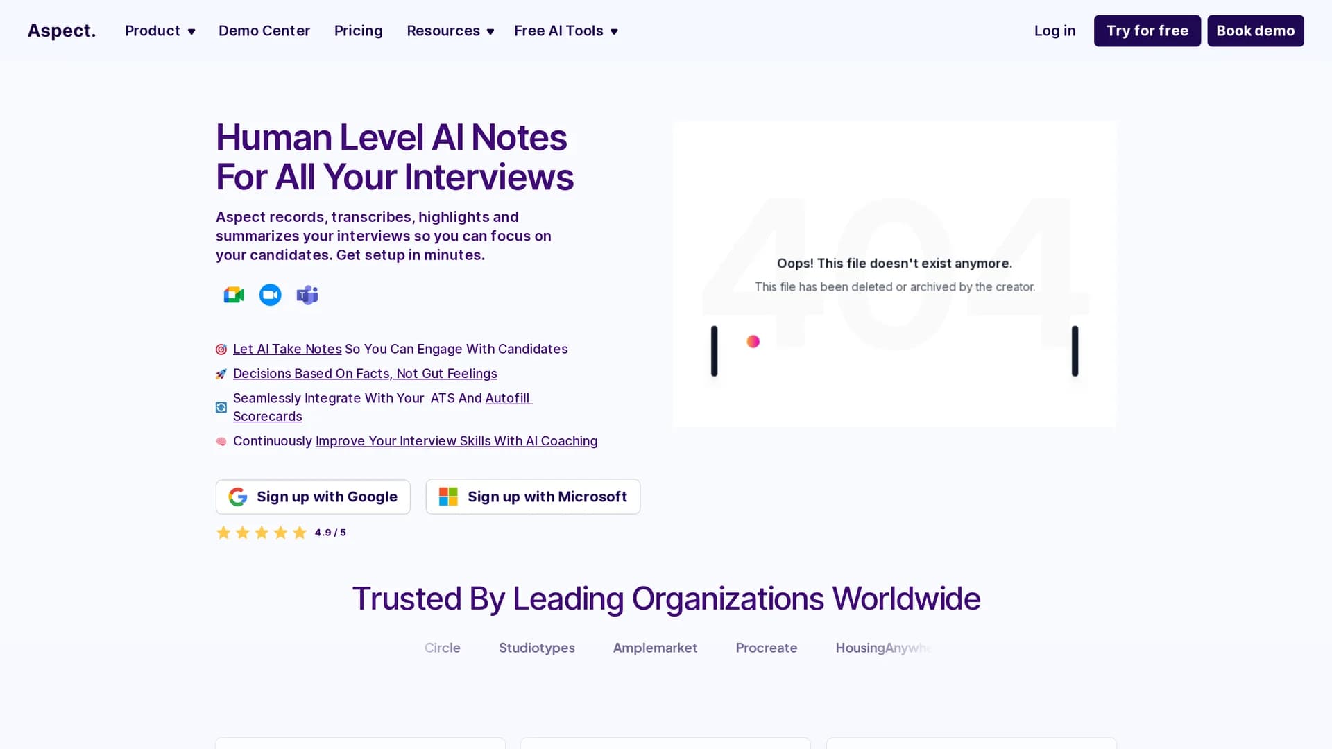 aspect homepage