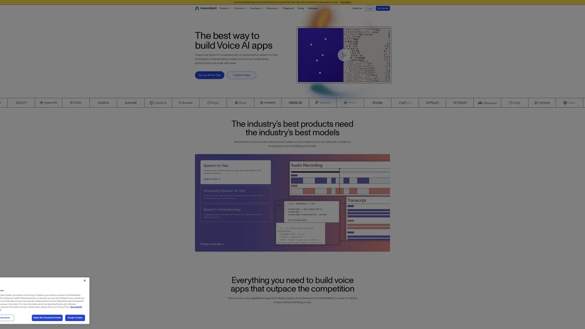 assemblyai homepage