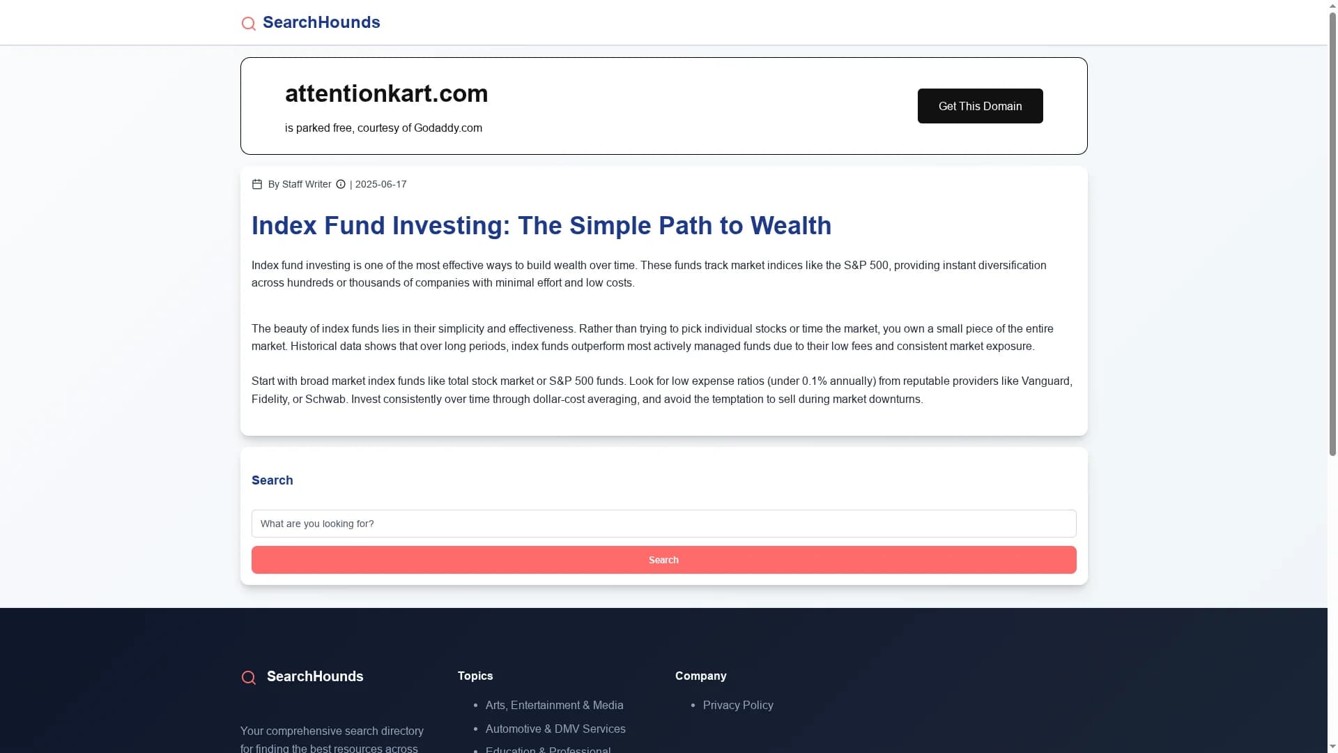 attentionkart homepage