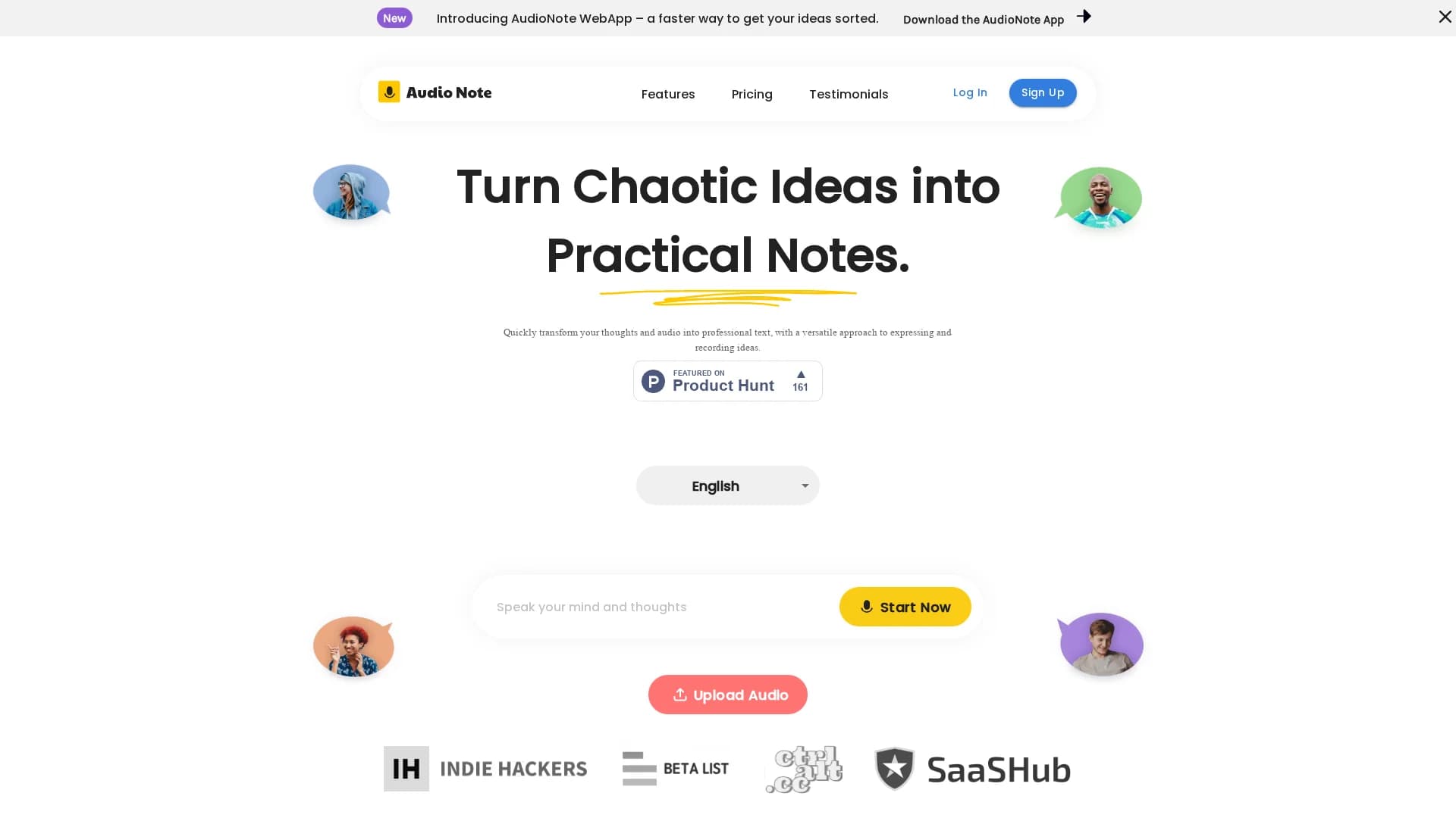 audionotesai homepage