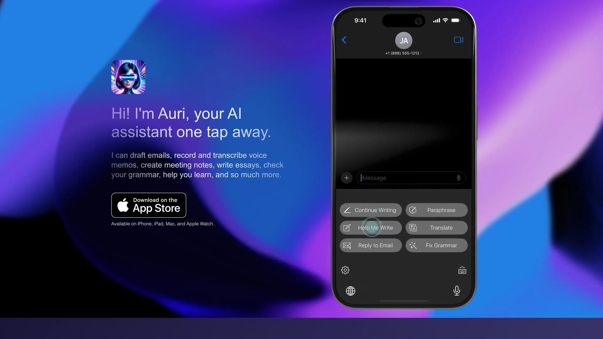 auri-ai homepage