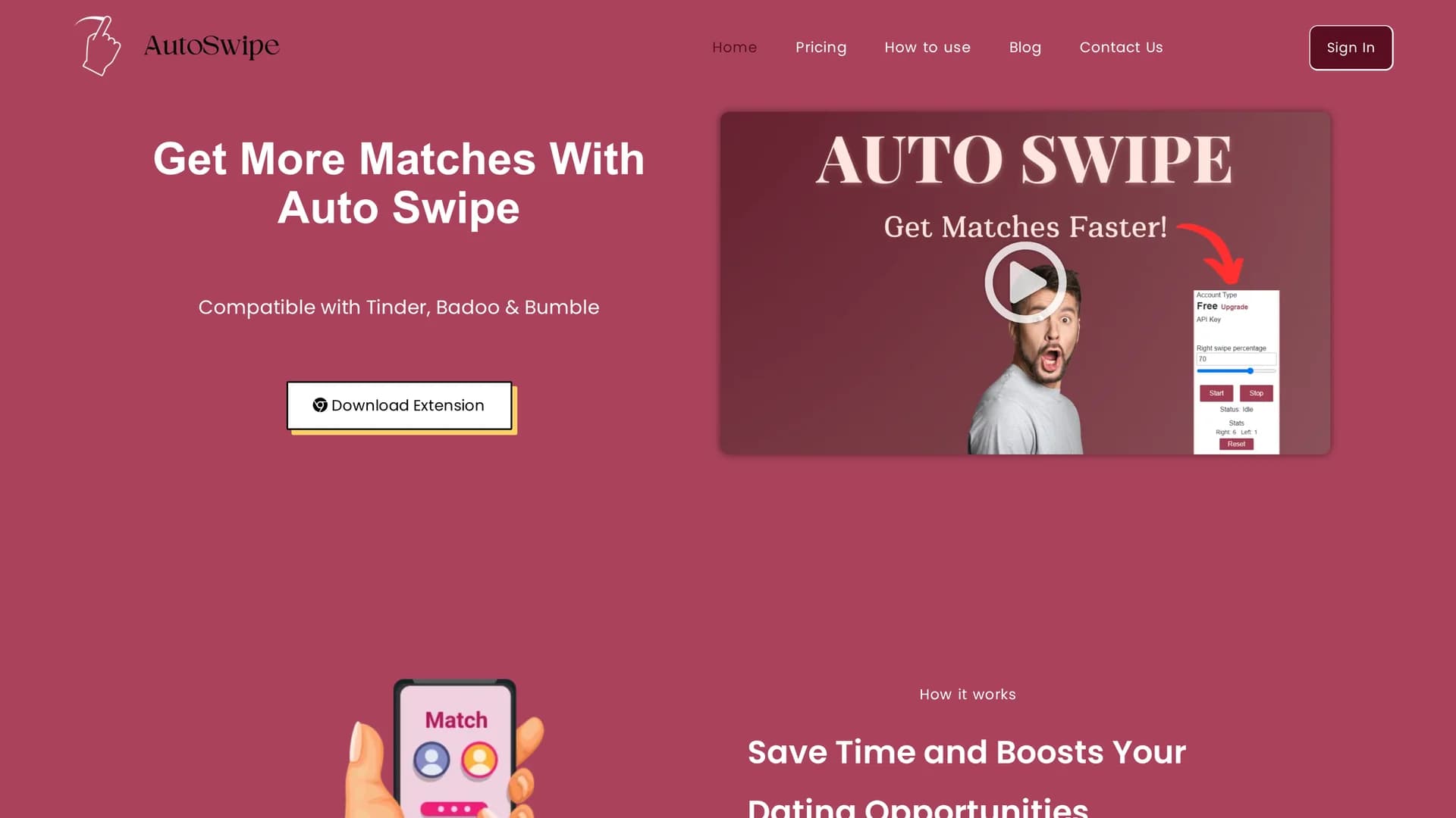 auto-swipe homepage