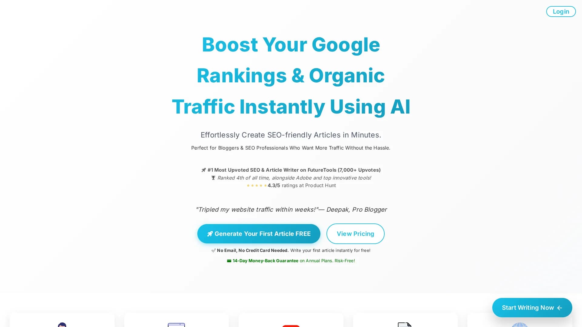 autowrite-app homepage