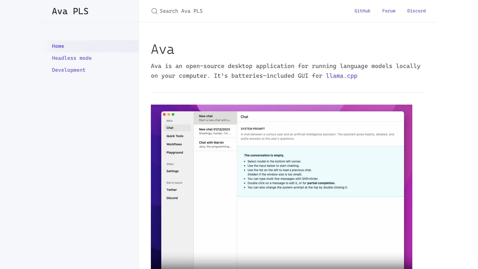 ava-pls homepage