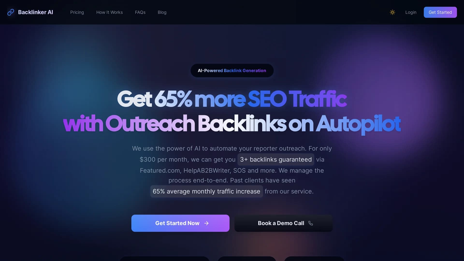 backlinker-ai homepage