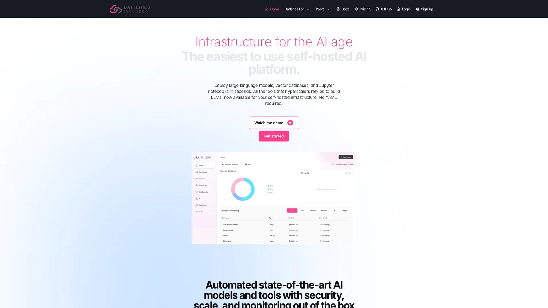 batteries-included homepage