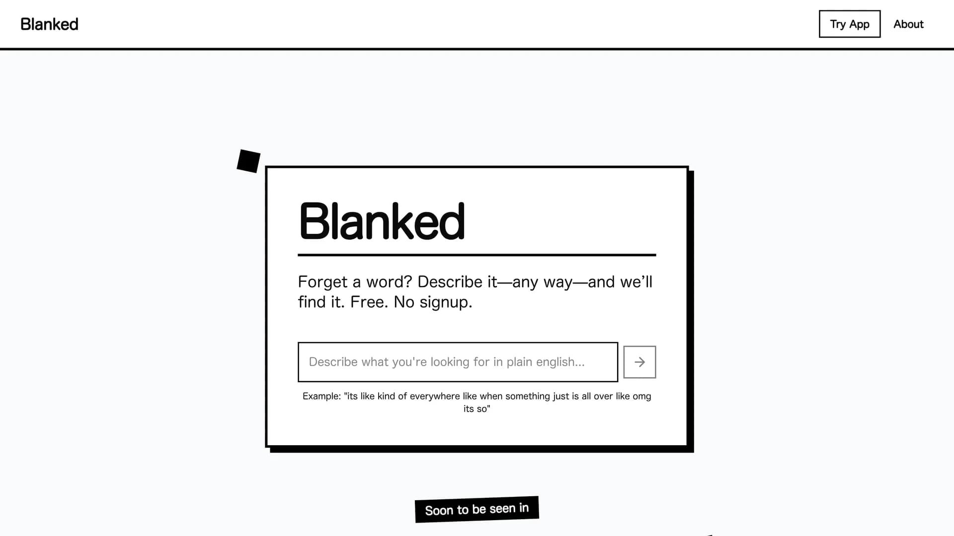 blanked homepage