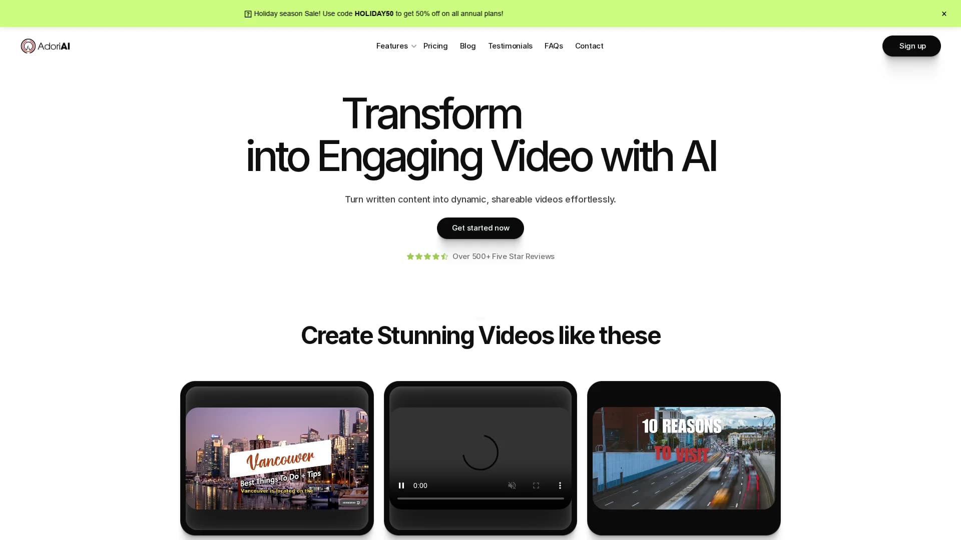 blogtovideoai homepage