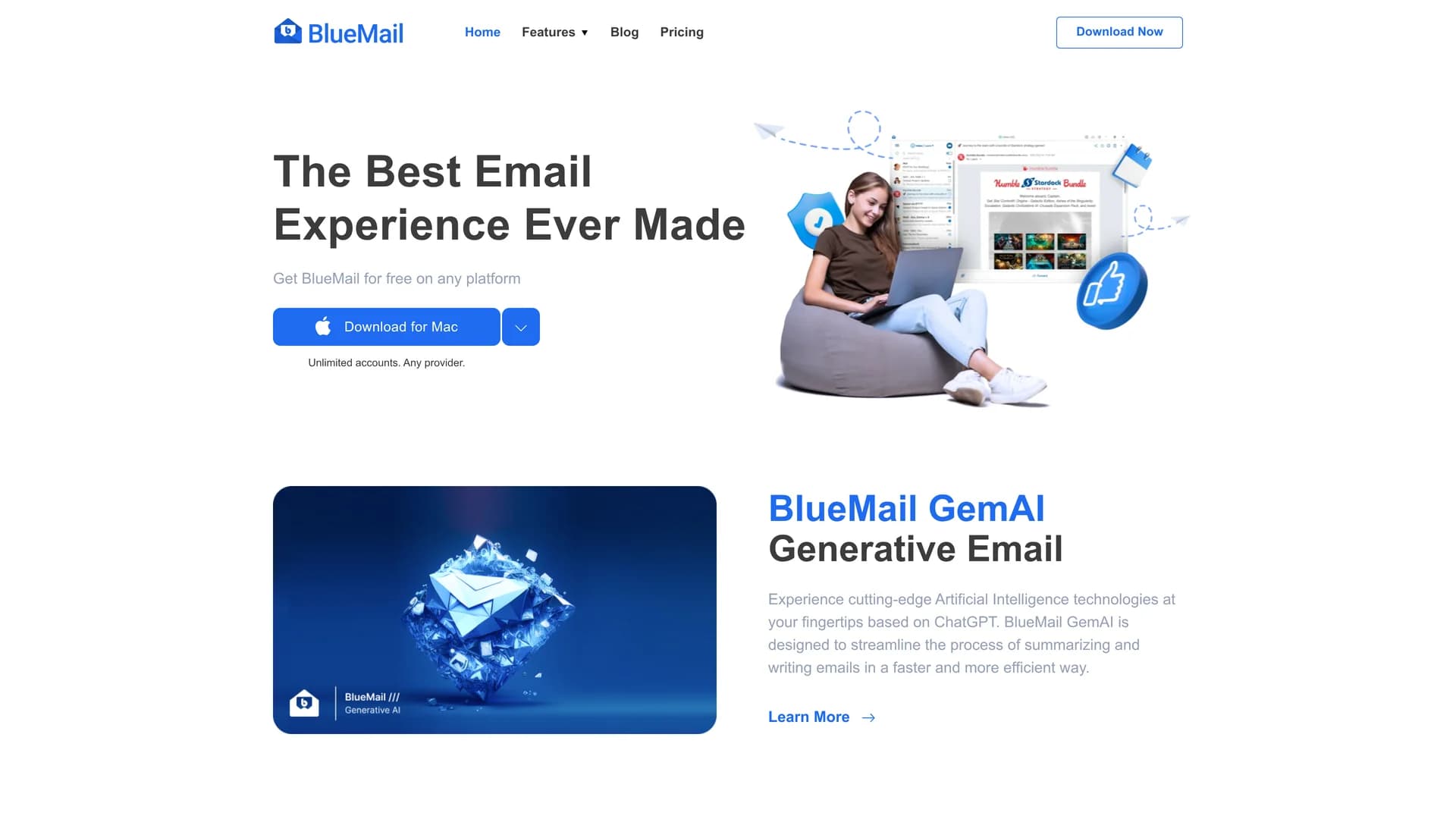 bluemail homepage