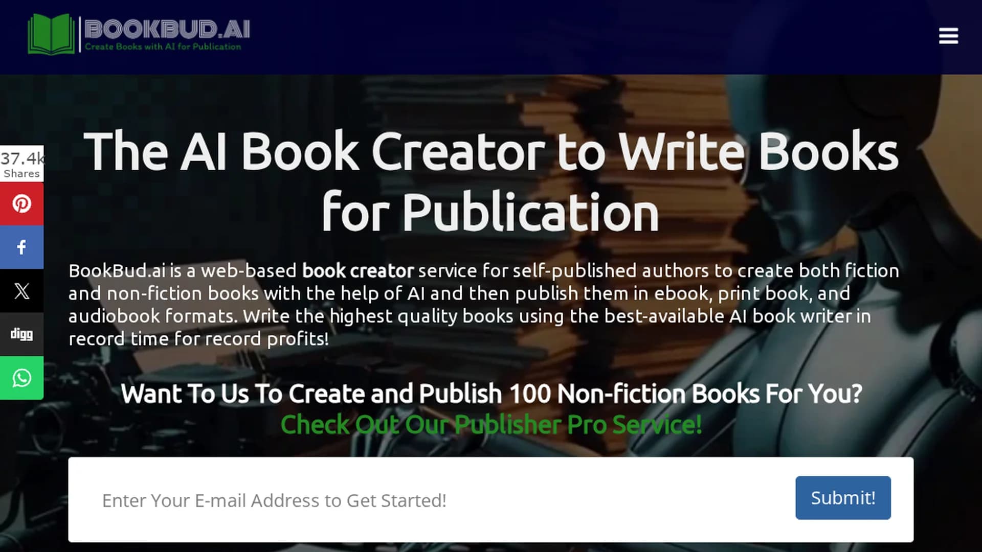 bookbud-ai homepage