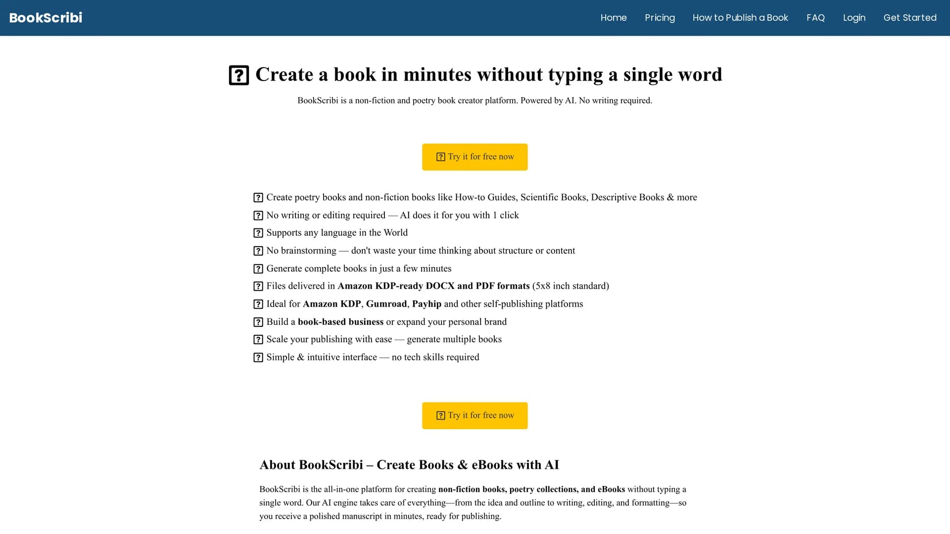 bookscribi homepage