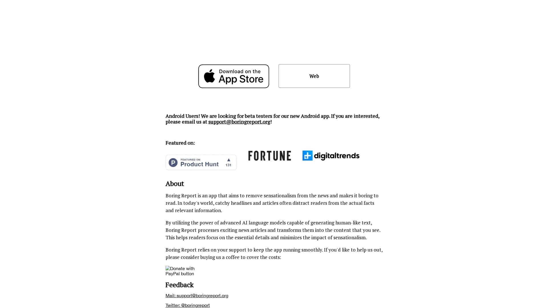 boring-report-news-by-ai homepage