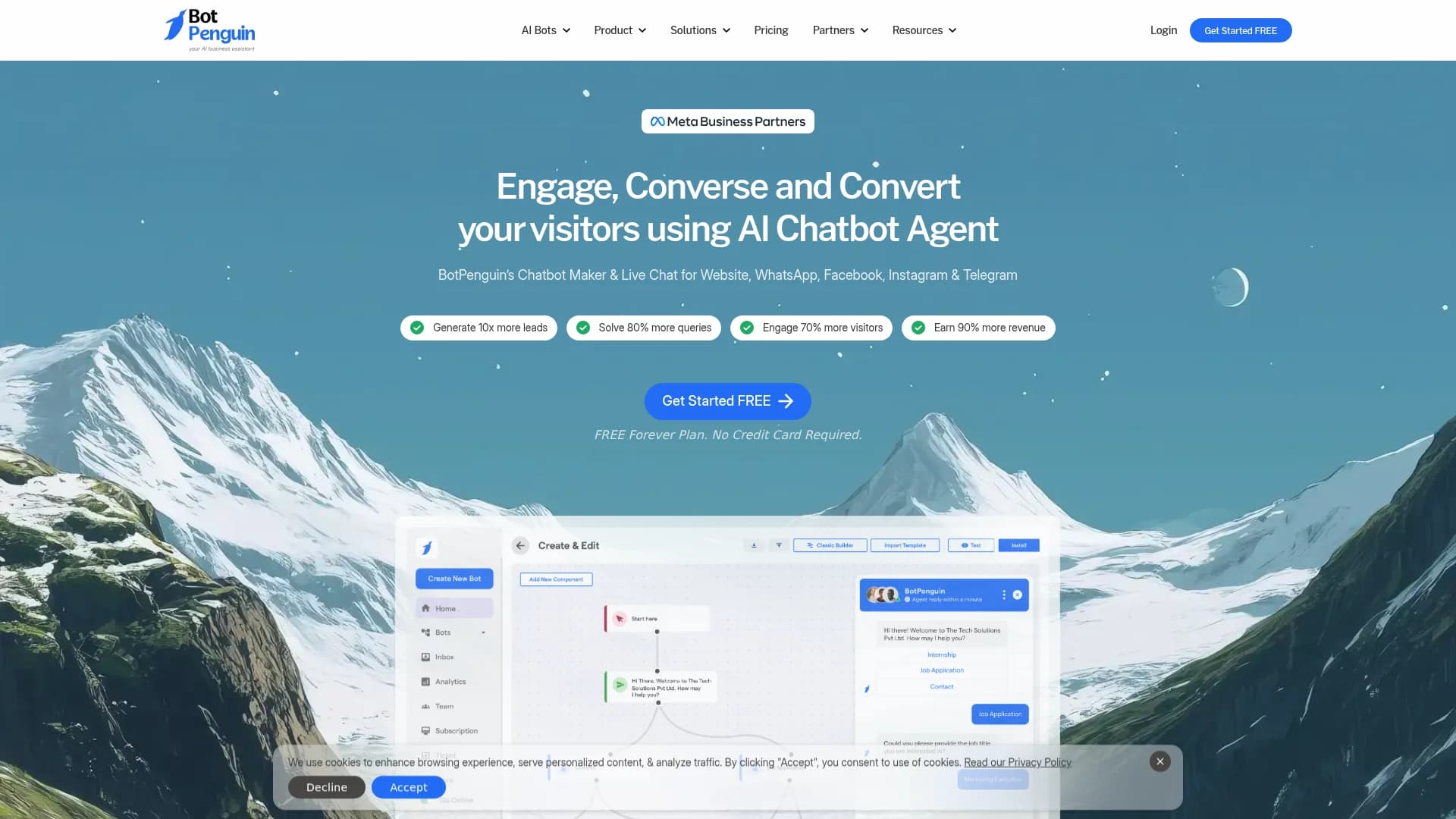 botpenguin-chatbot homepage