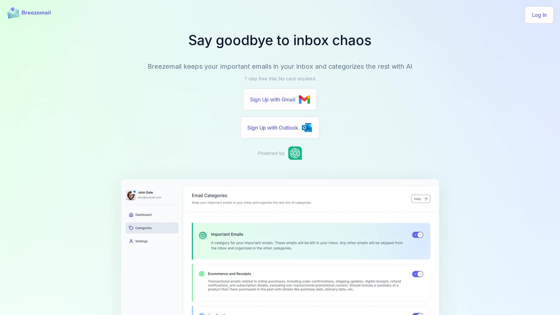 breezemail homepage