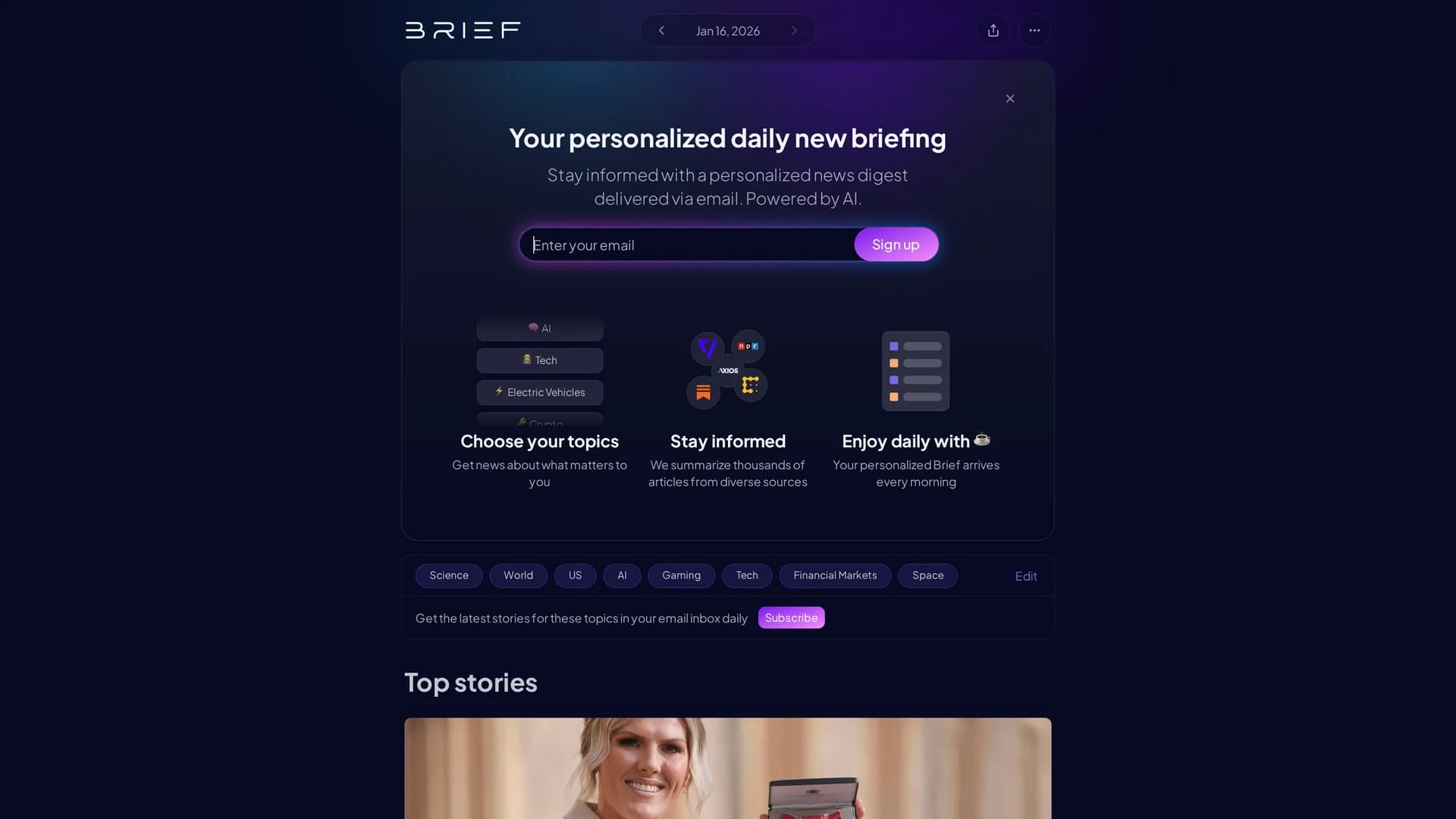 brief-news homepage