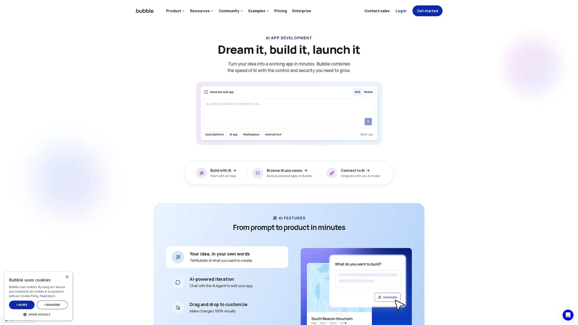 bubble homepage