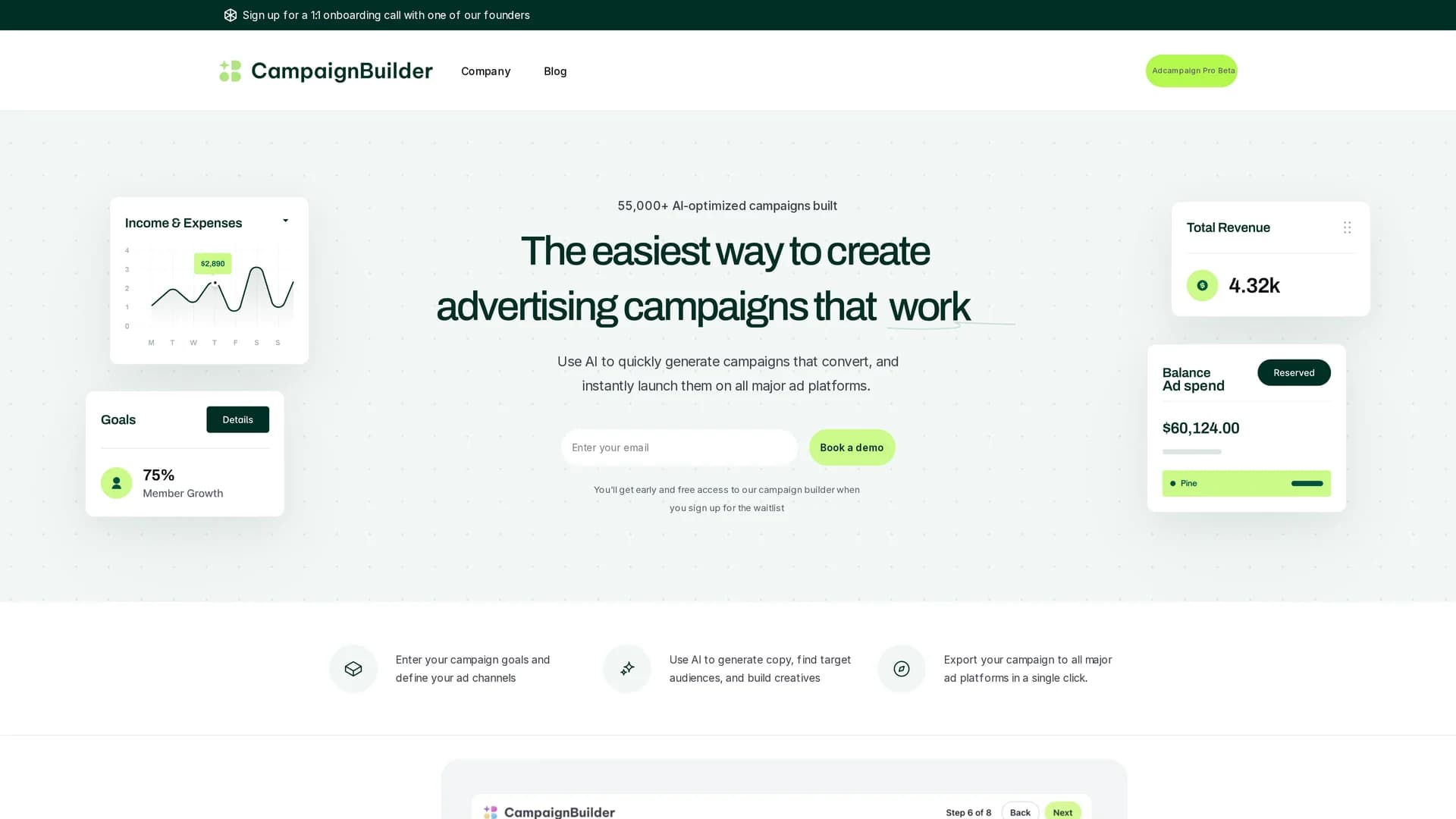 campaignbuilder homepage