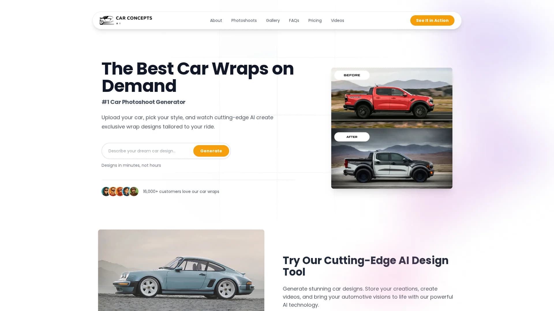car-concepts-ai-beta homepage