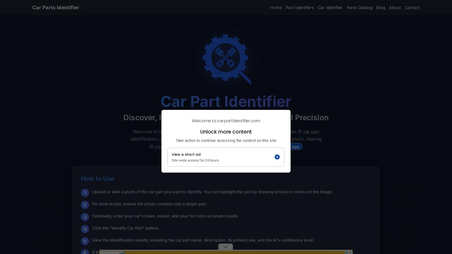 car-part-identifier homepage