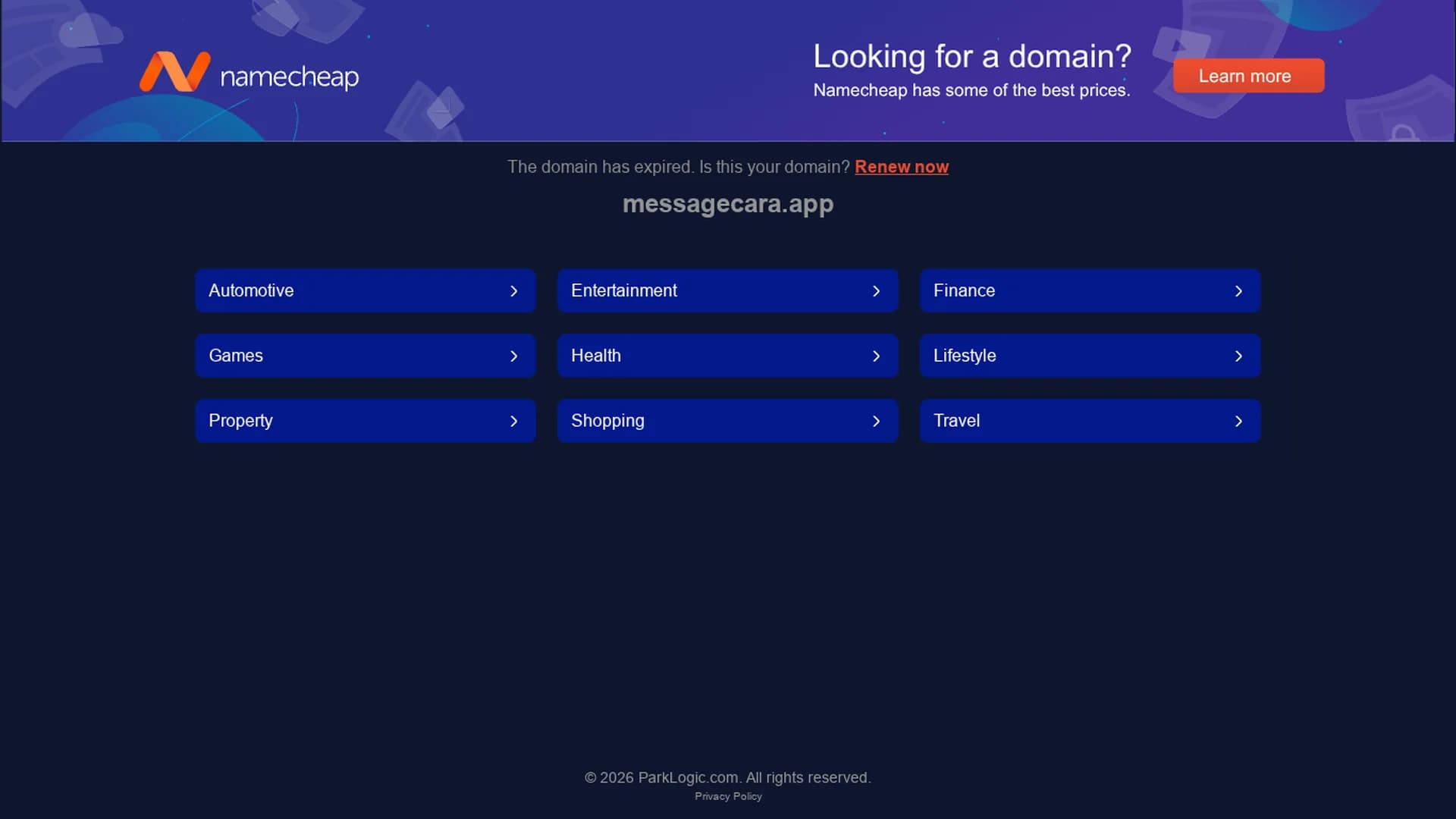 cara homepage