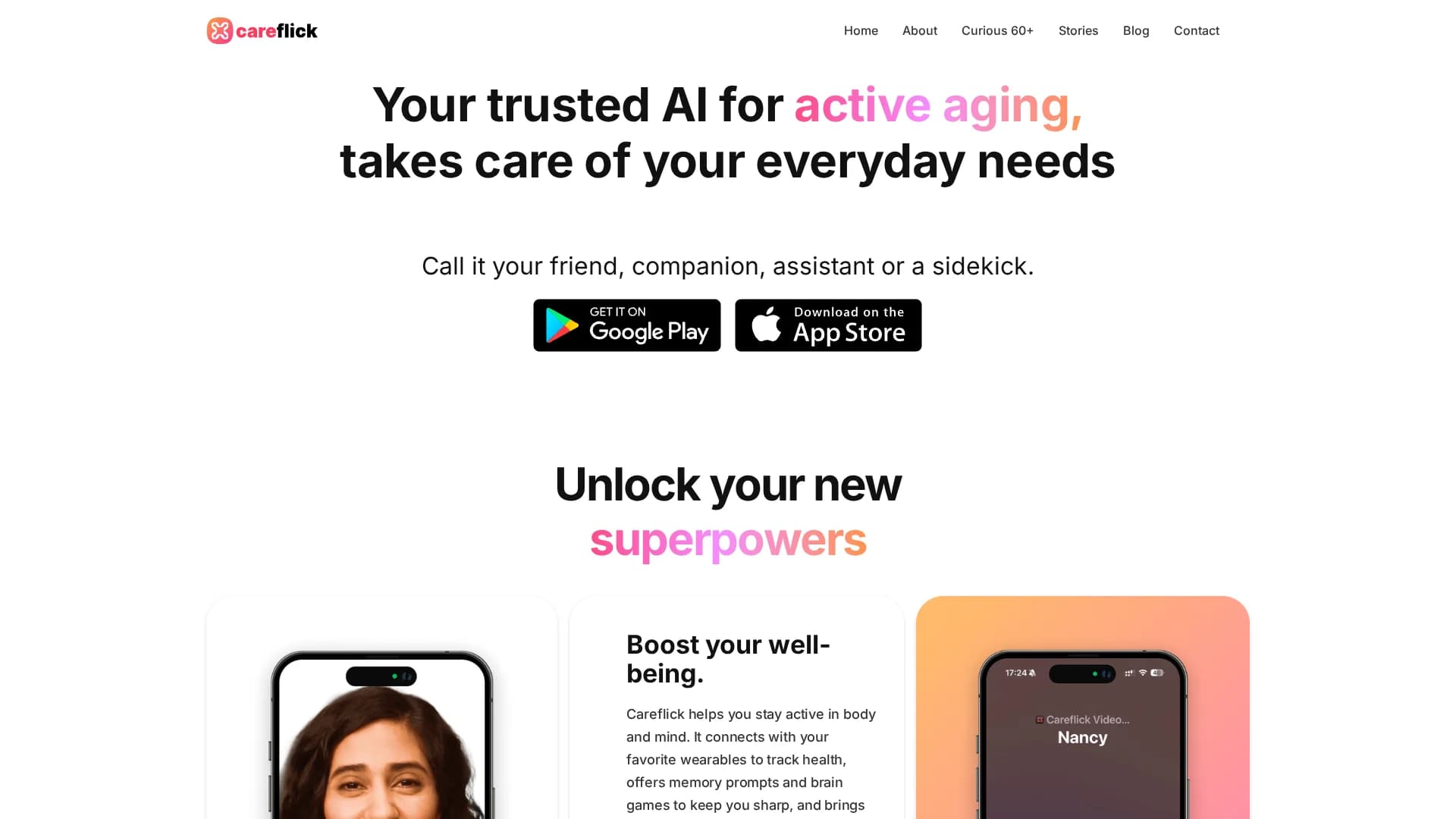 careflick homepage