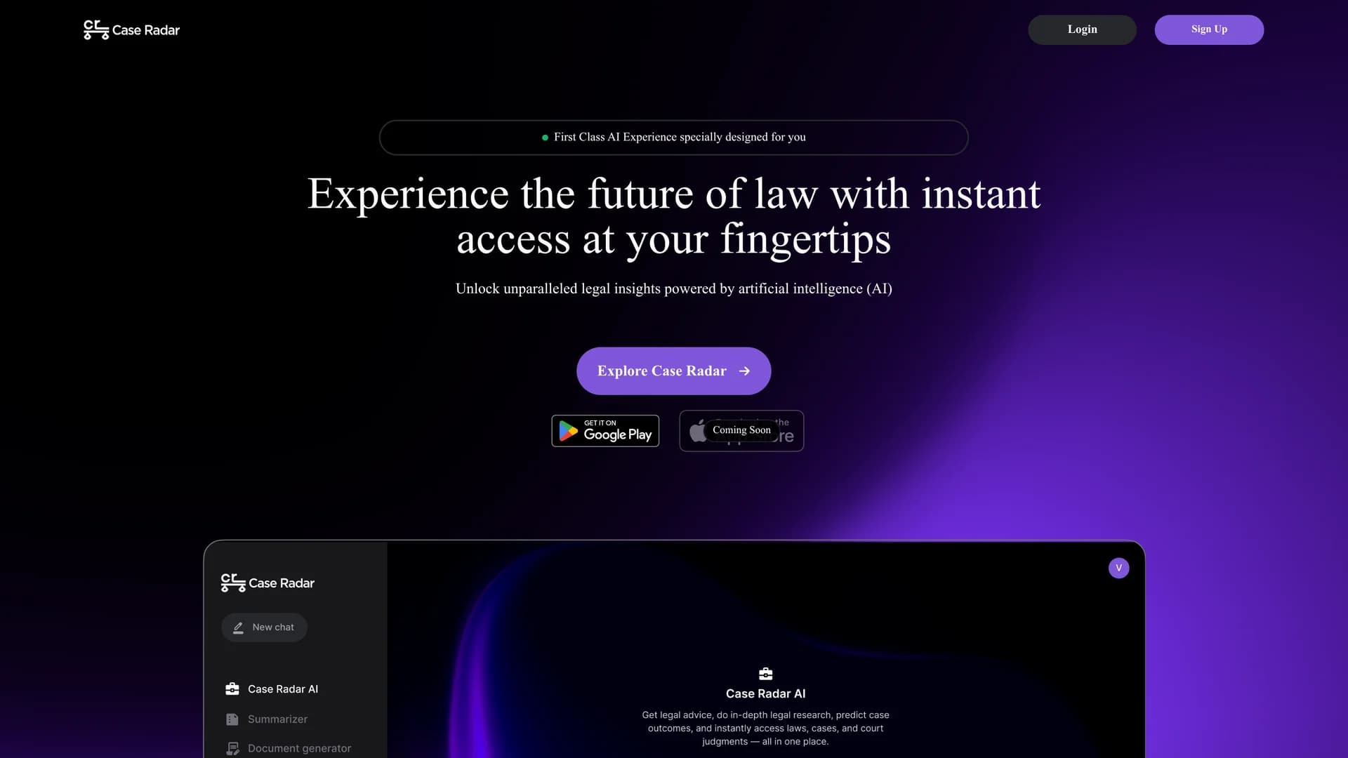 case-radar homepage