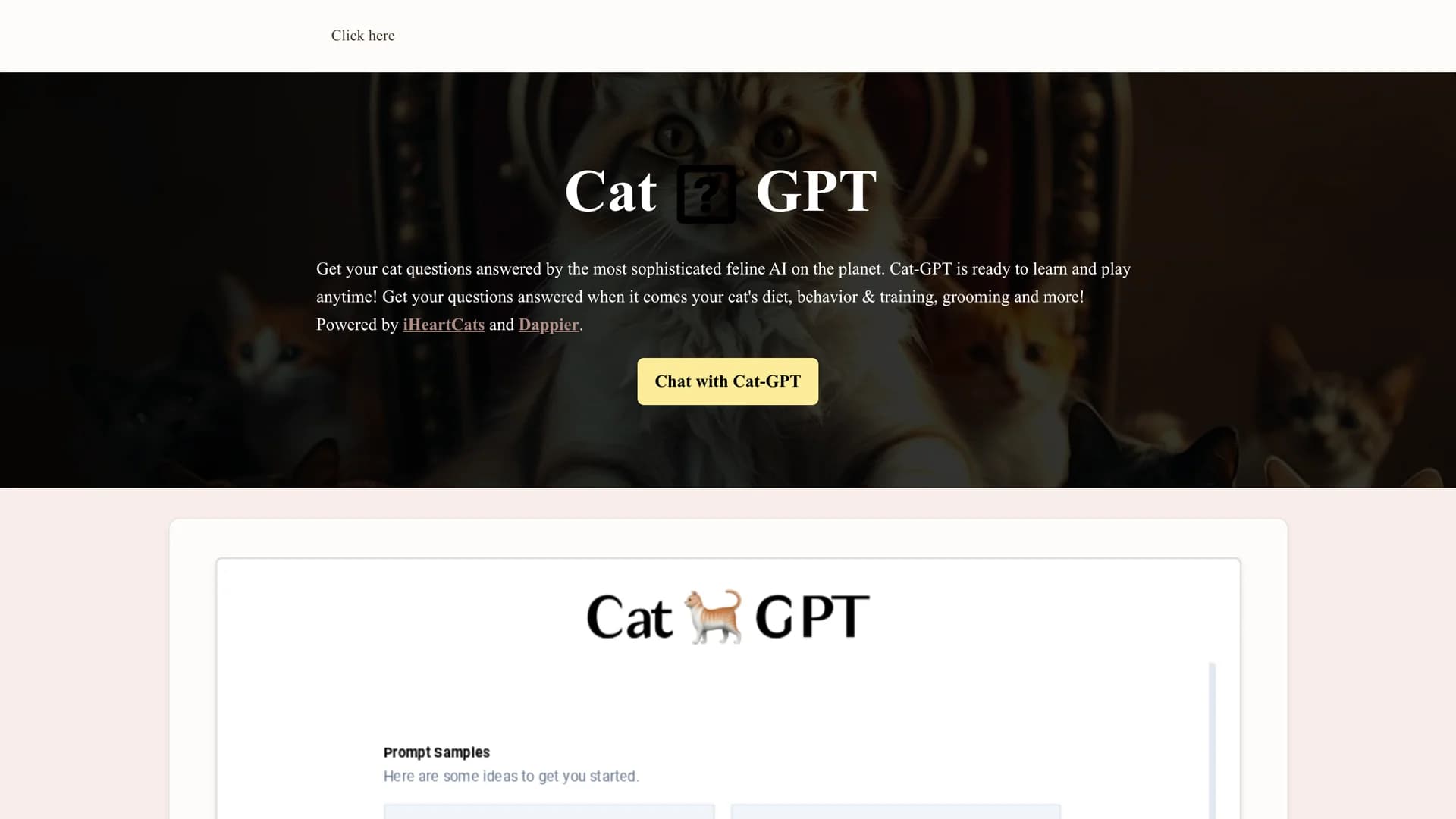 cat-gpt homepage