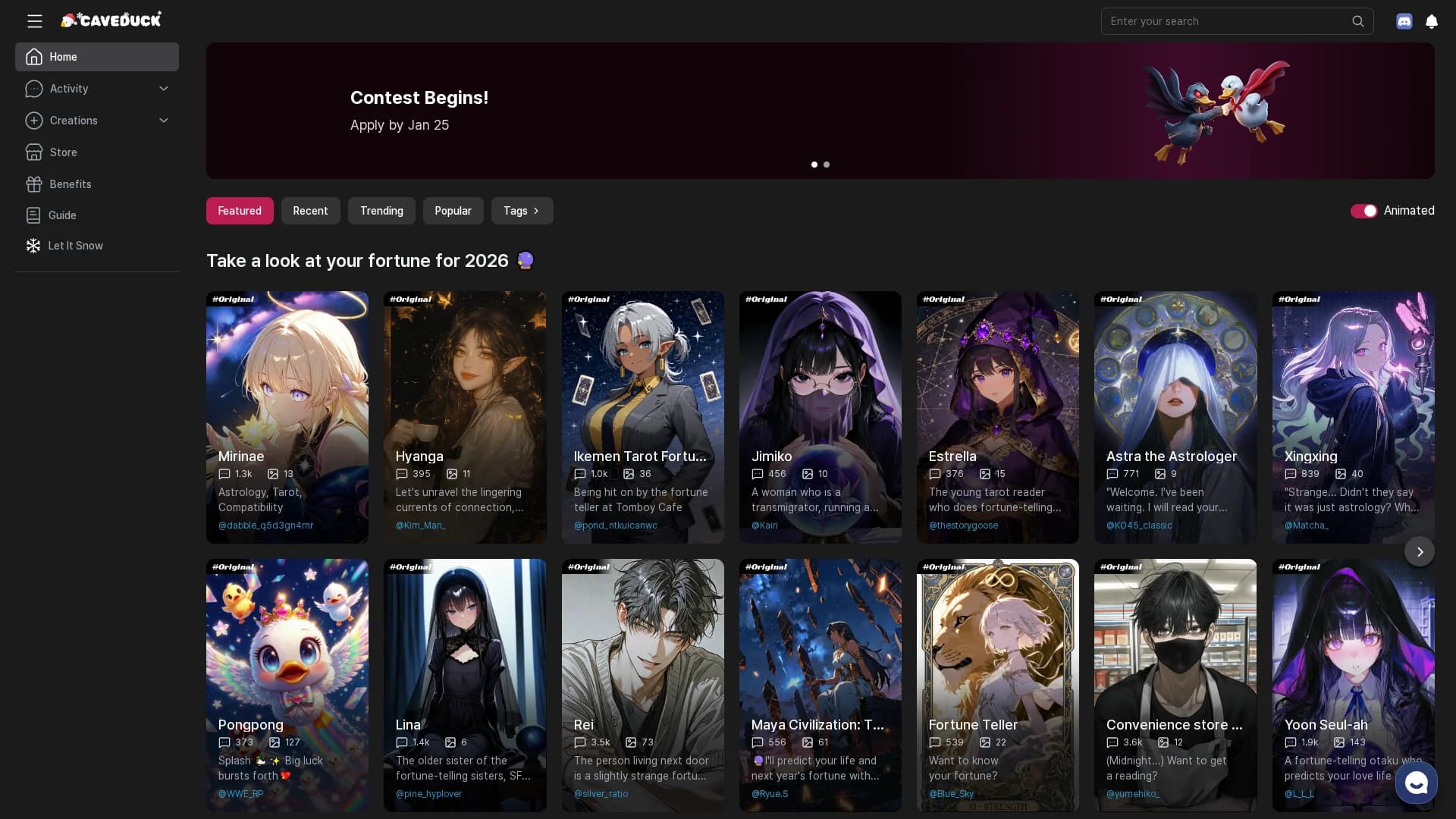 caveduck homepage