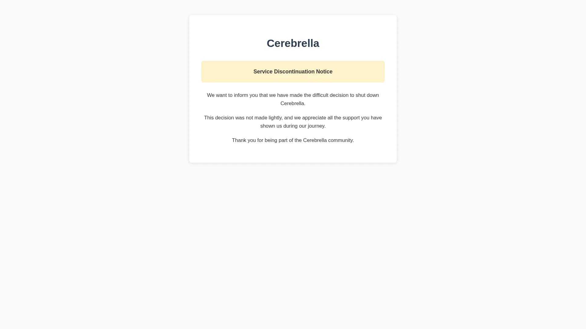 cerebrella homepage