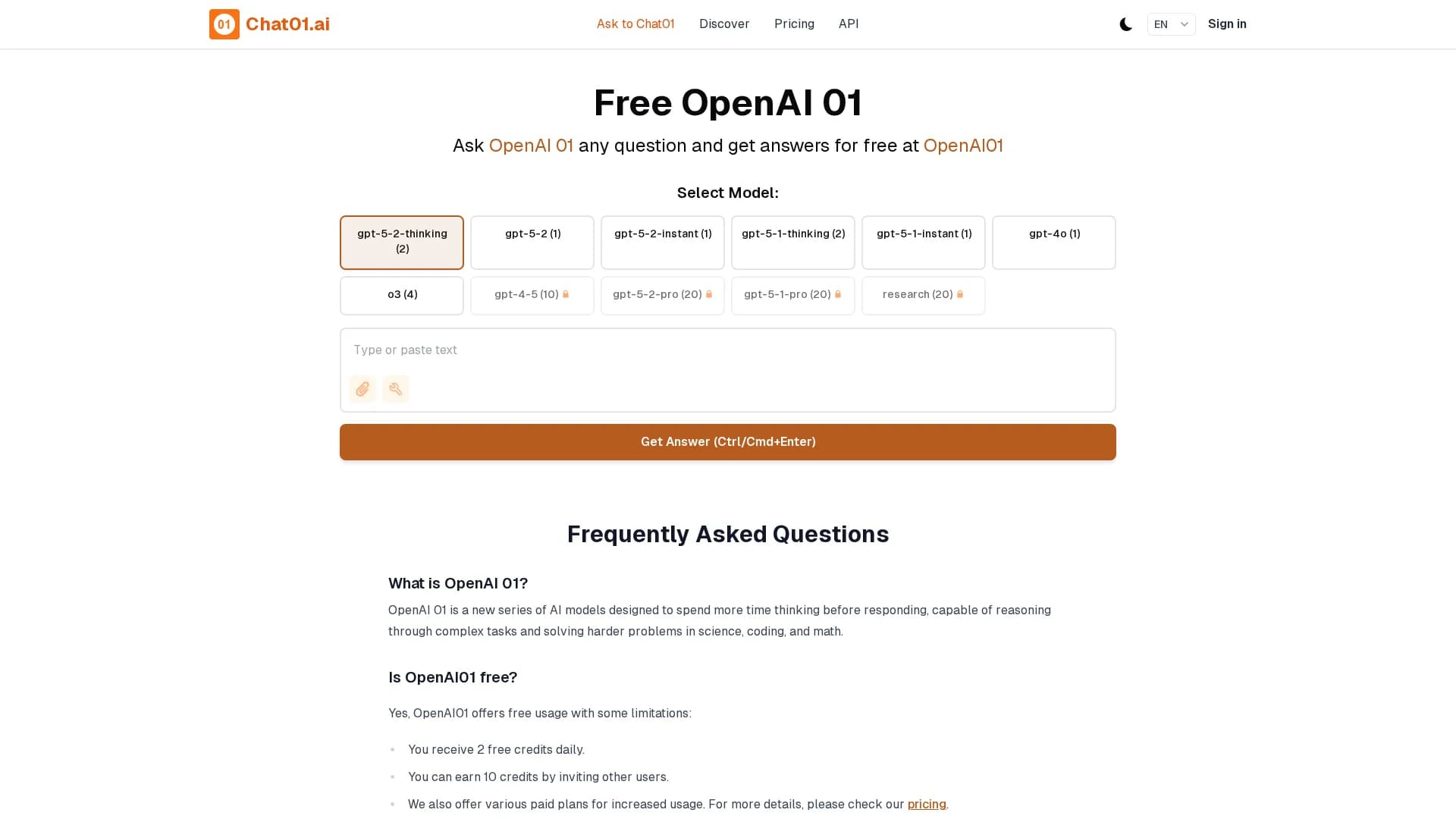chat01-ai homepage