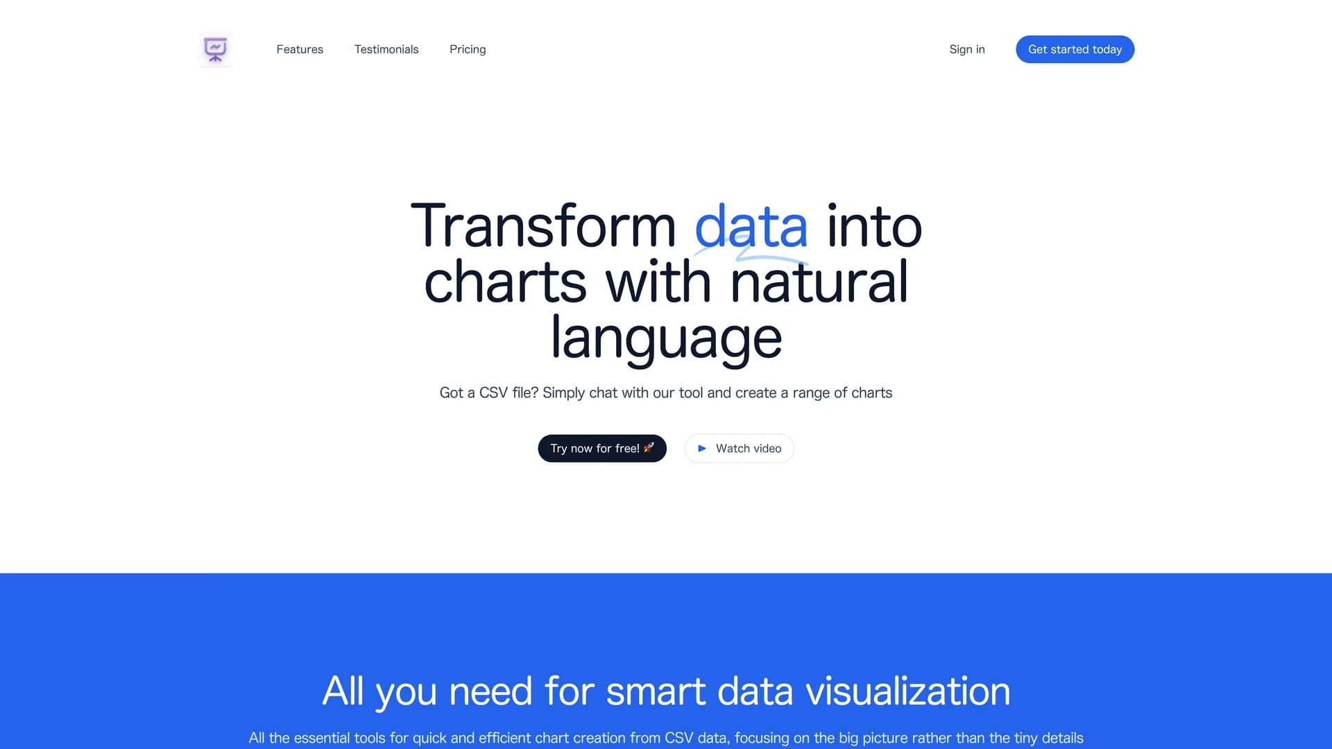 chat2csv homepage