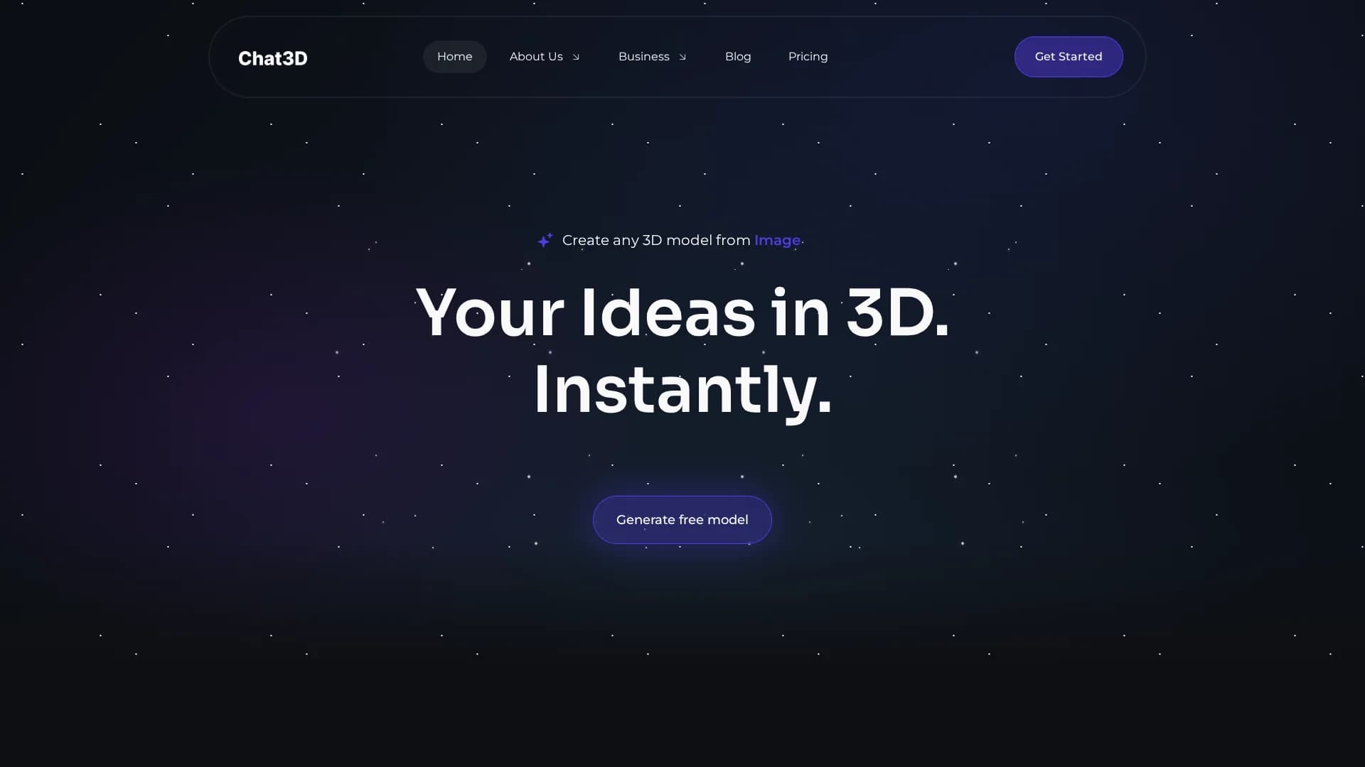 chat3d-ai homepage