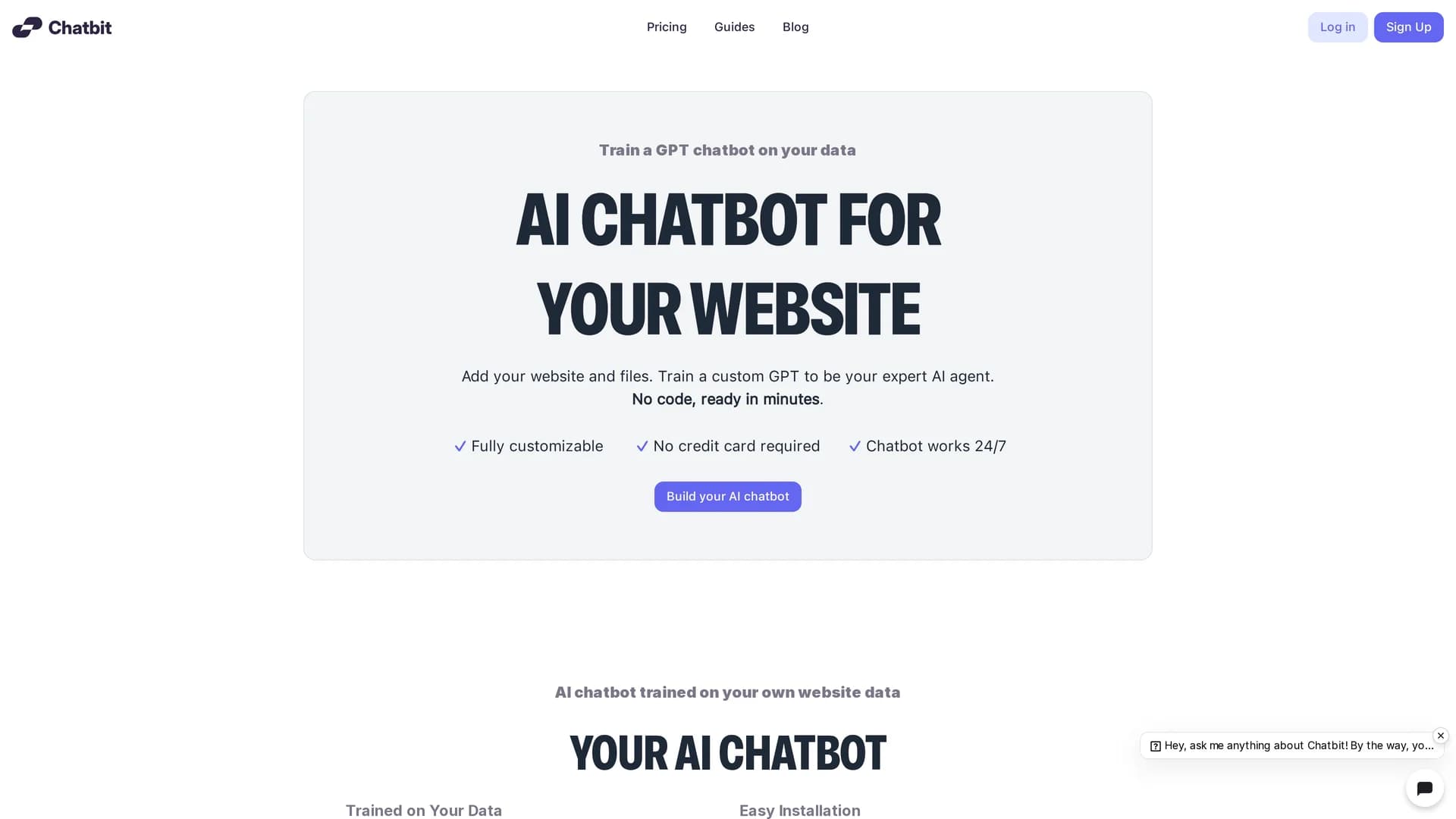 chatbit homepage