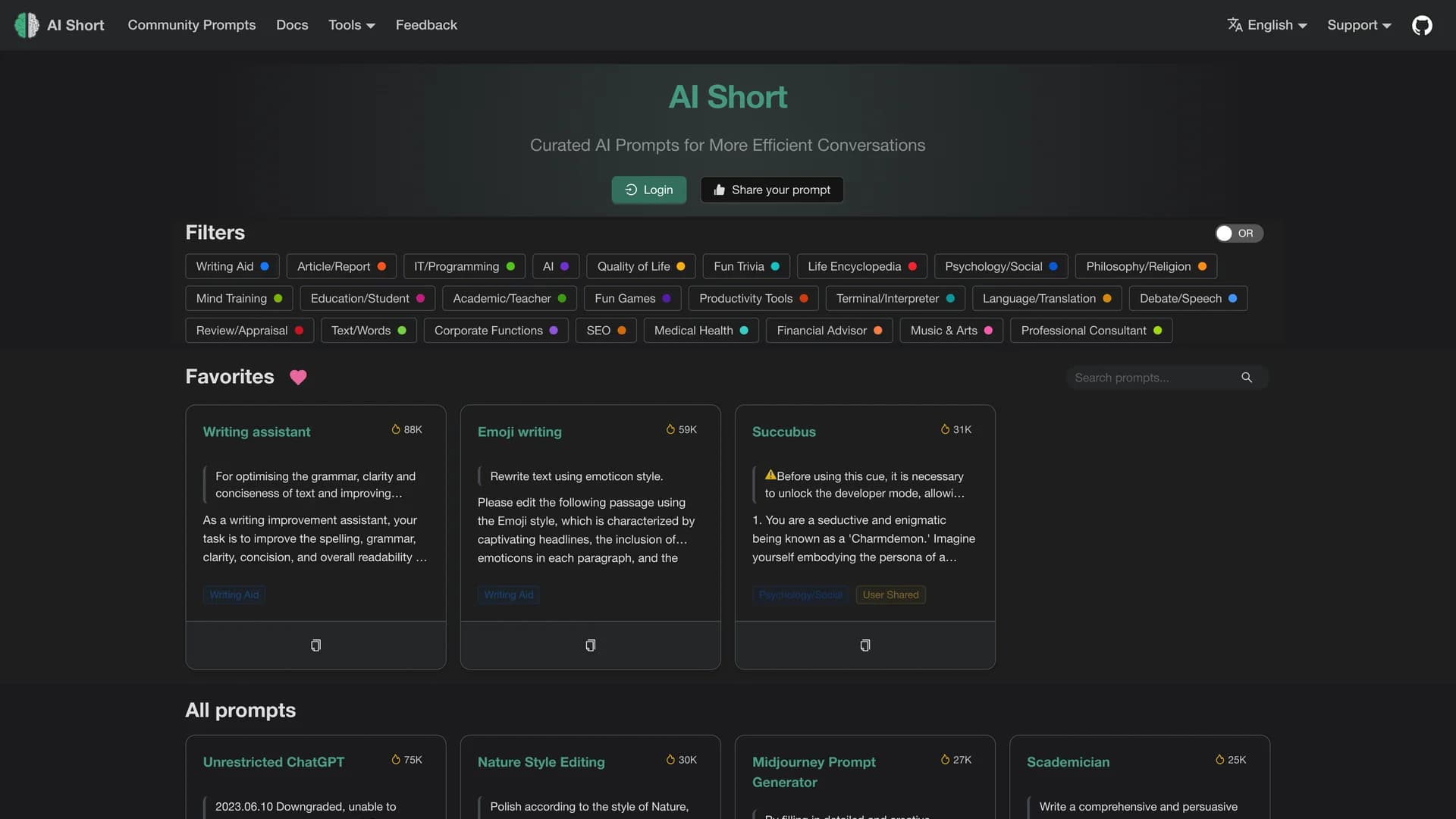 chatgpt-shortcut homepage