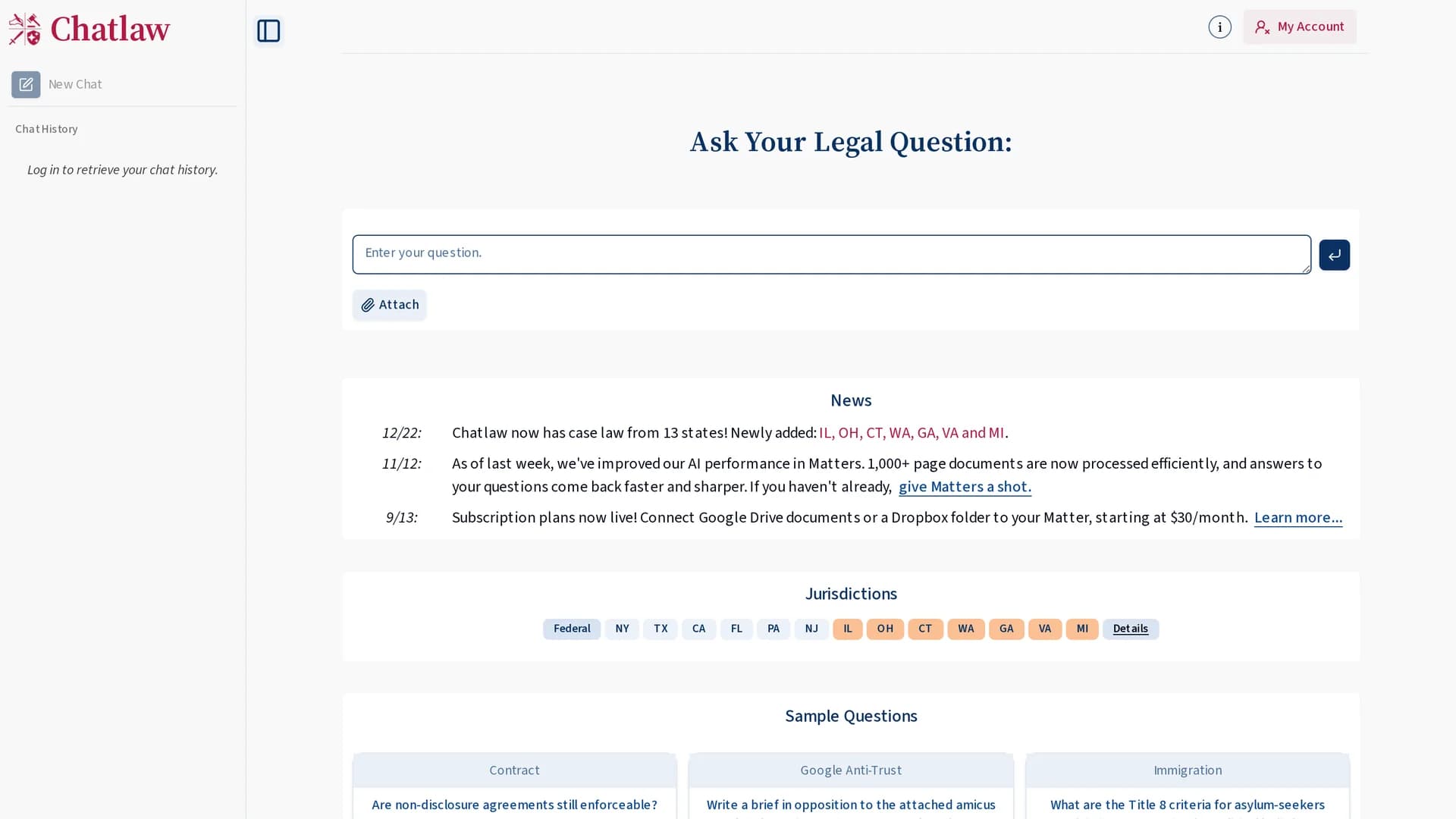 chatlaw homepage