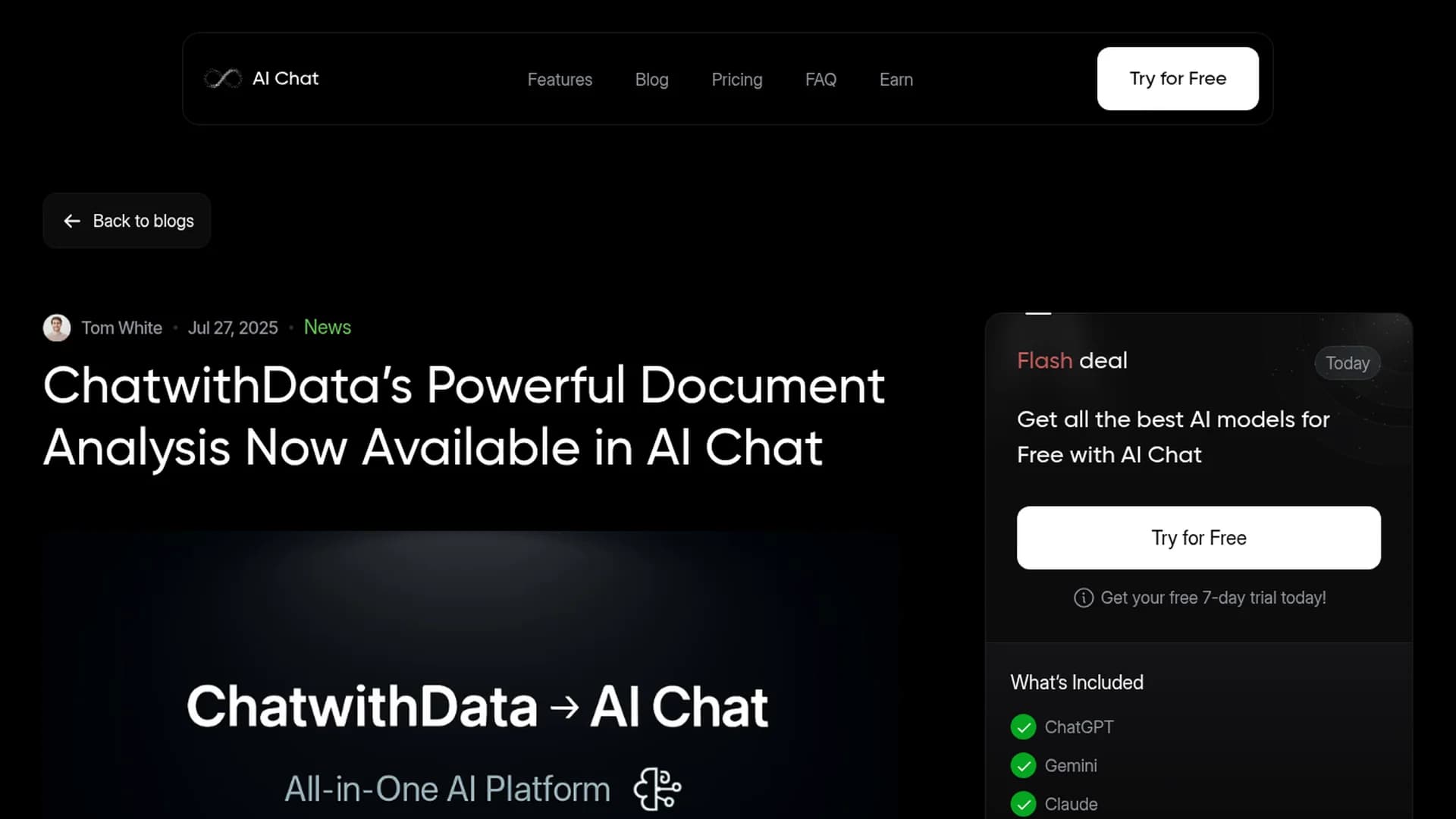 chatwithdata-ai homepage