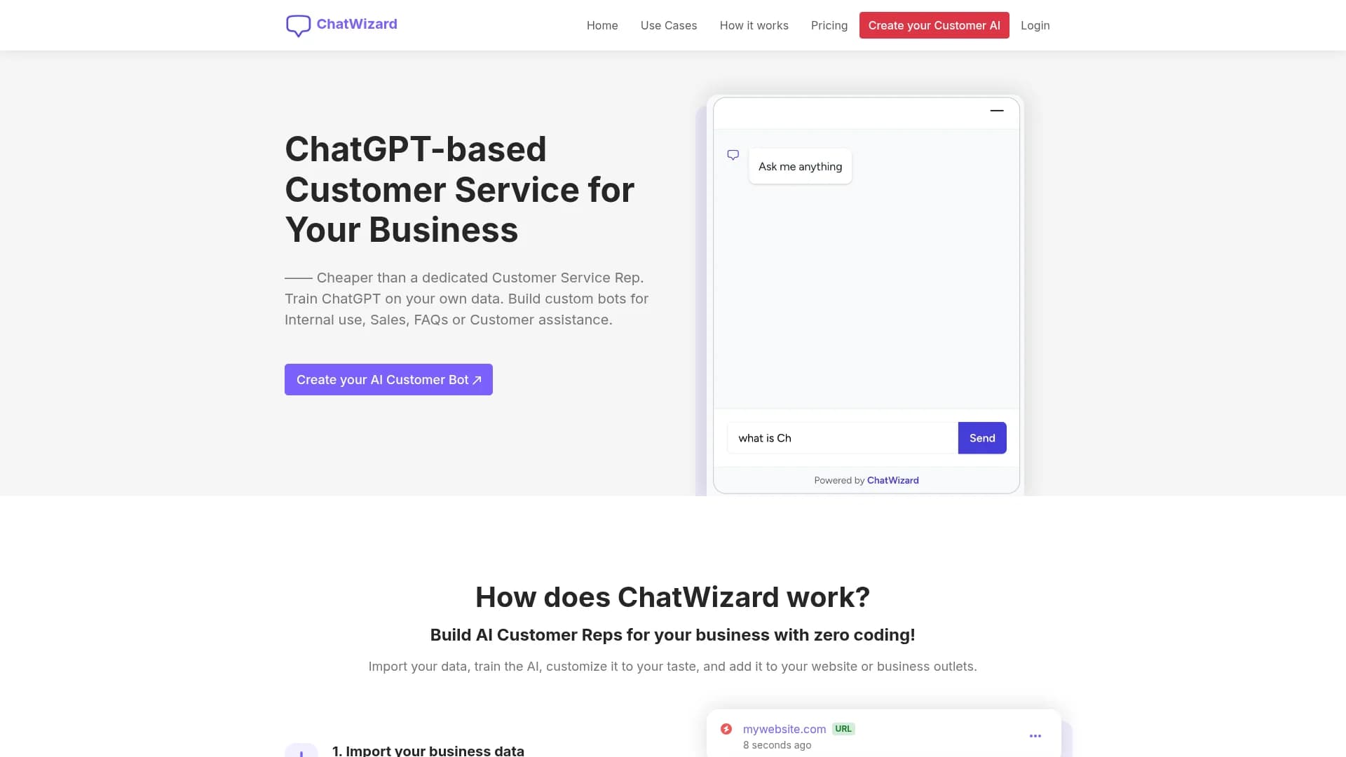 chatwizard homepage