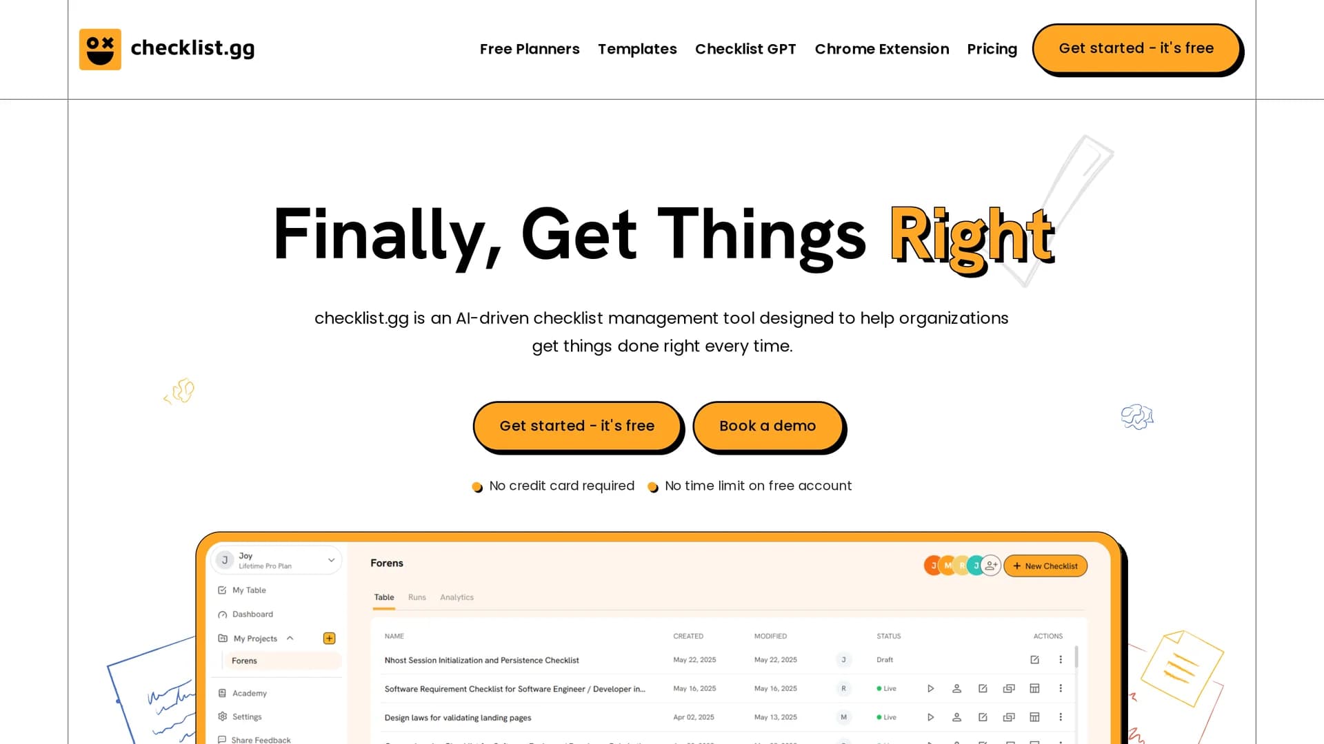 checklist-gg homepage