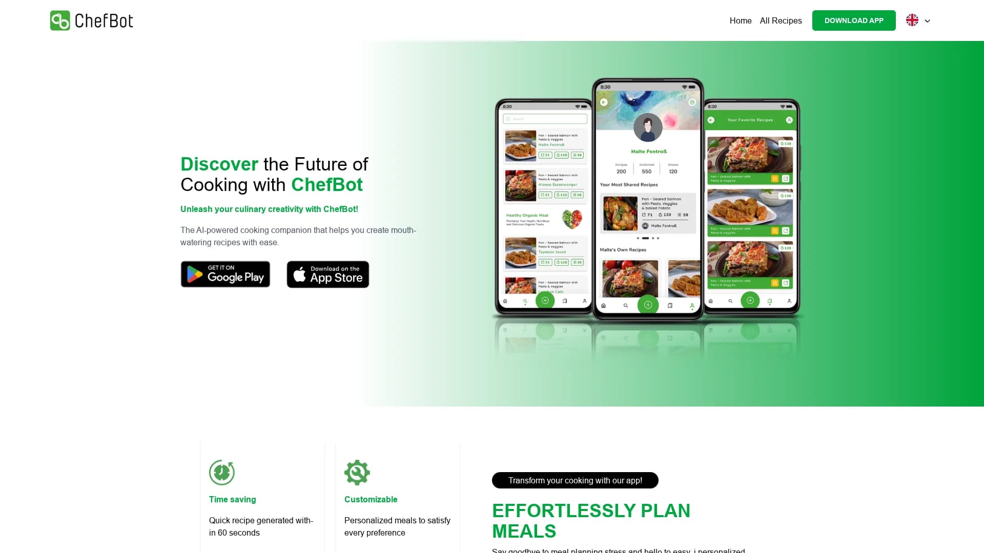 chefbot homepage