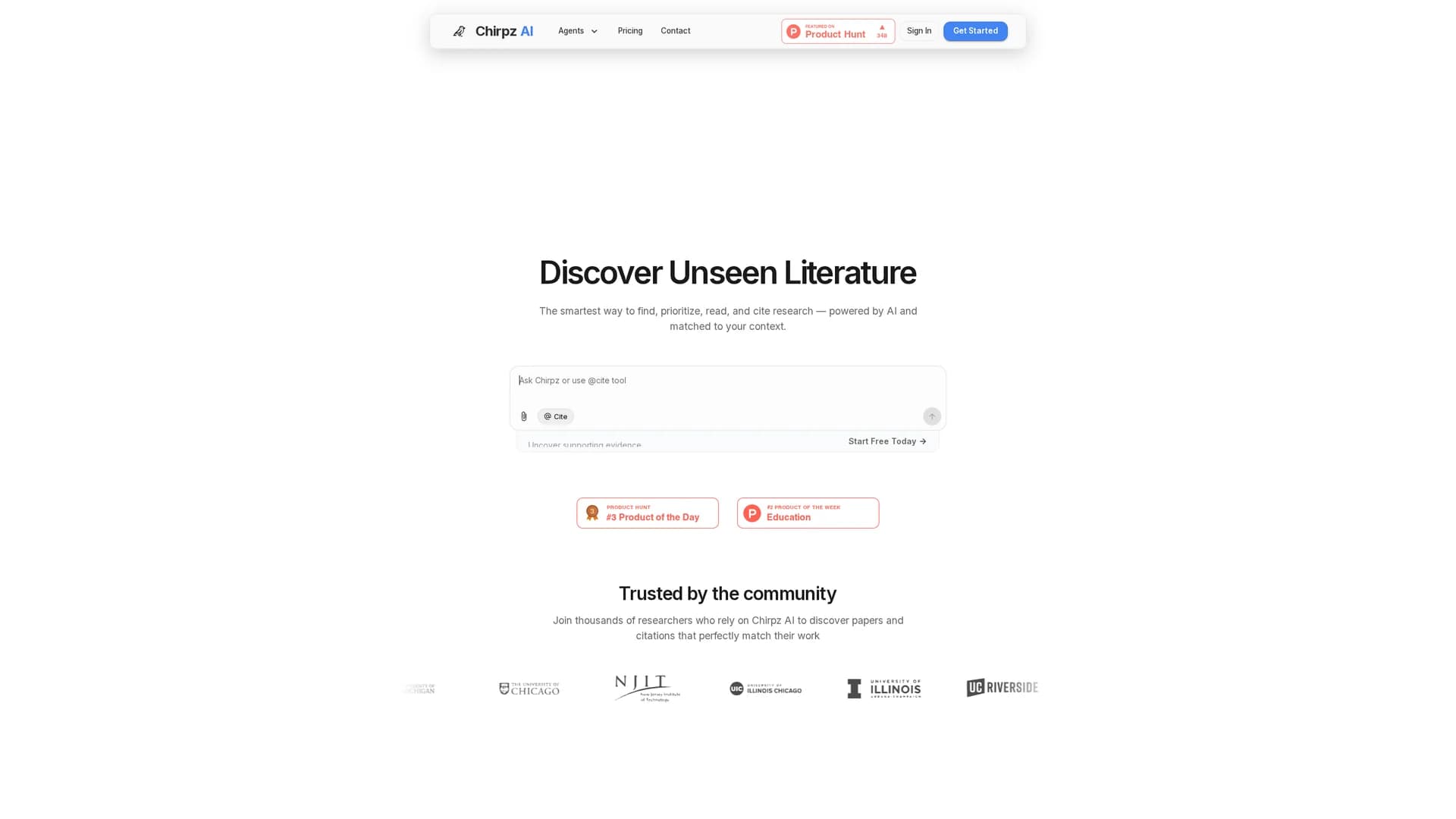 chirpz homepage