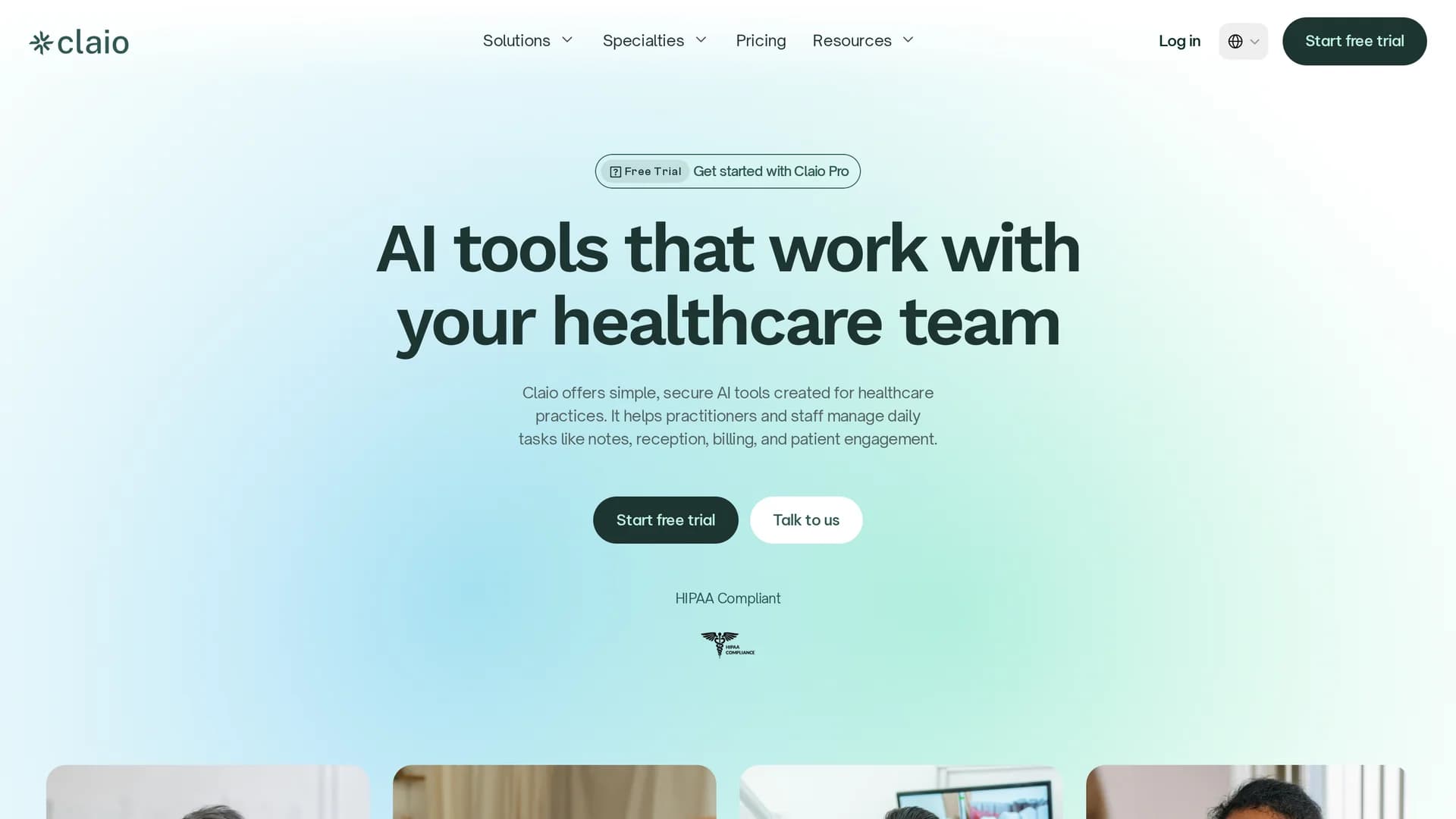 claio-ai homepage