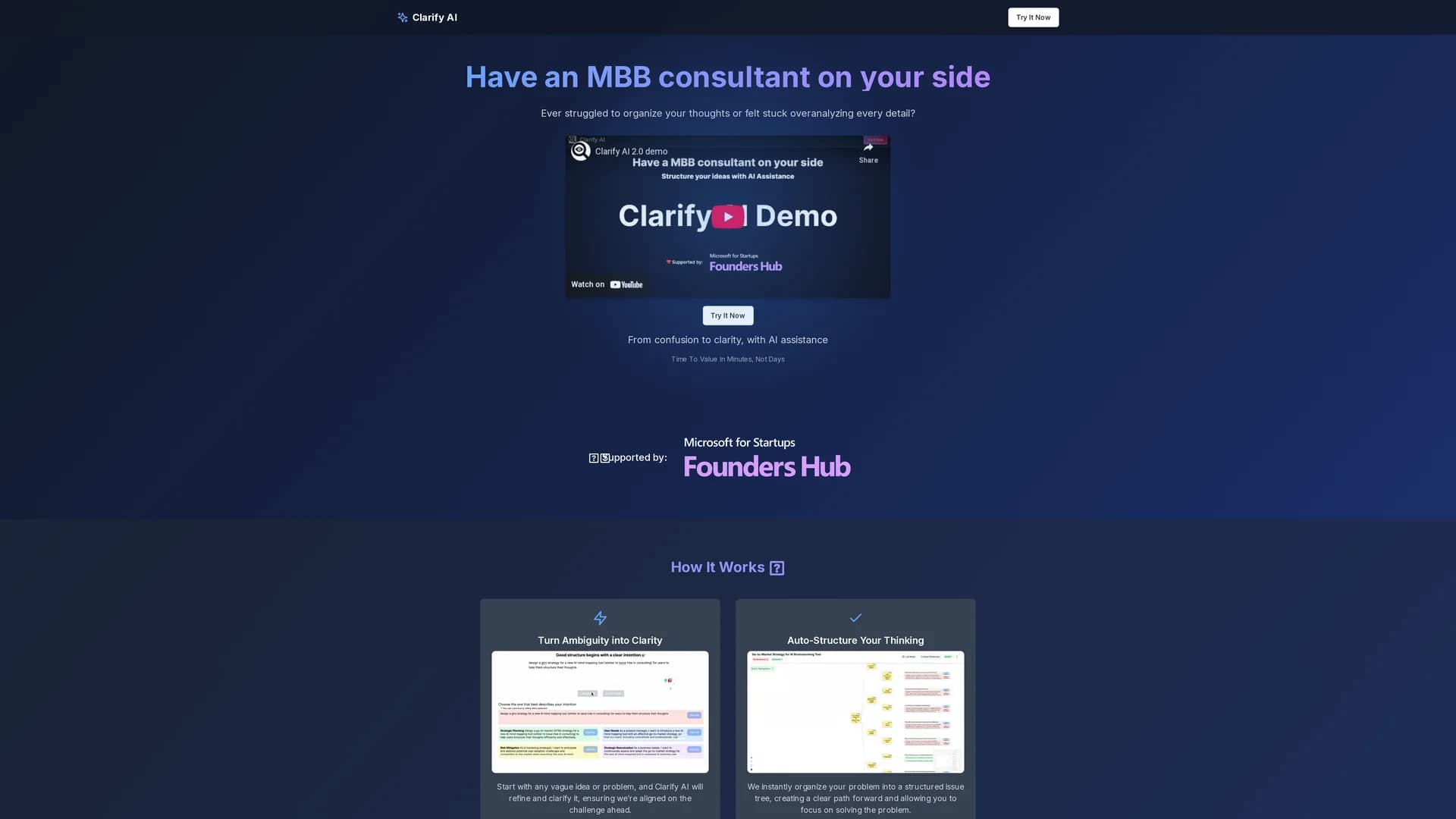 clarify-ai homepage