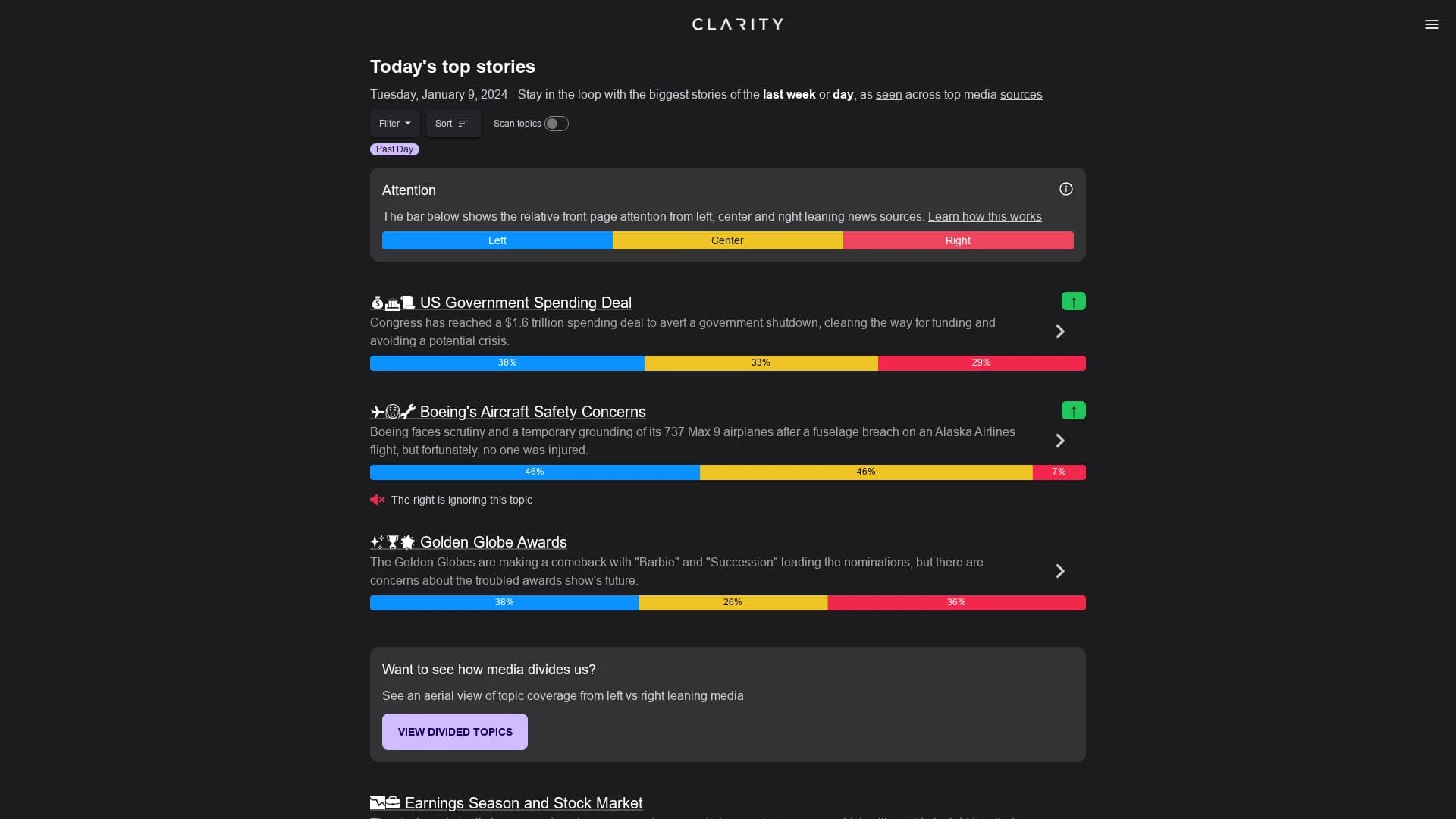 clarity homepage