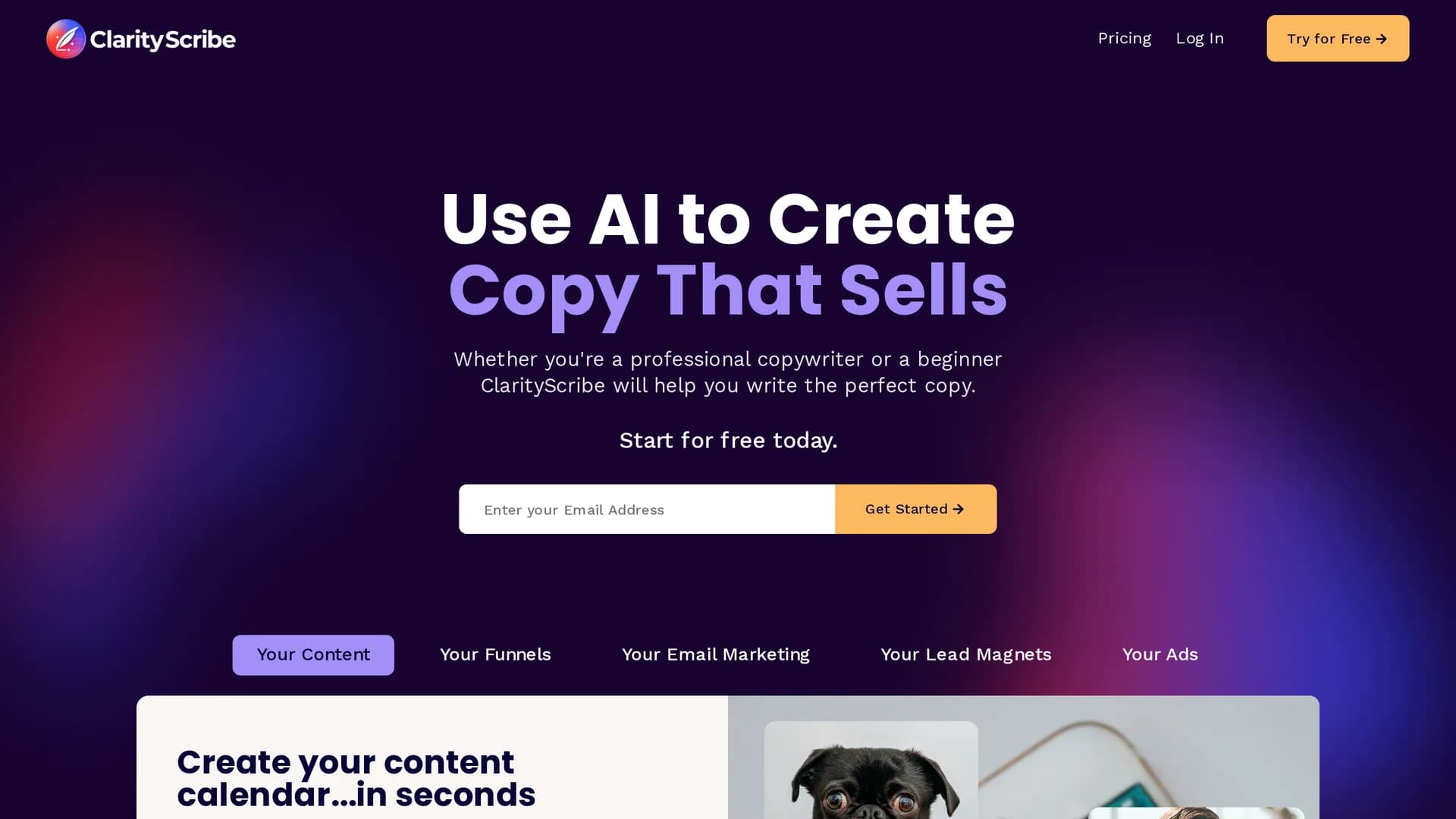 clarityscribe-ai homepage