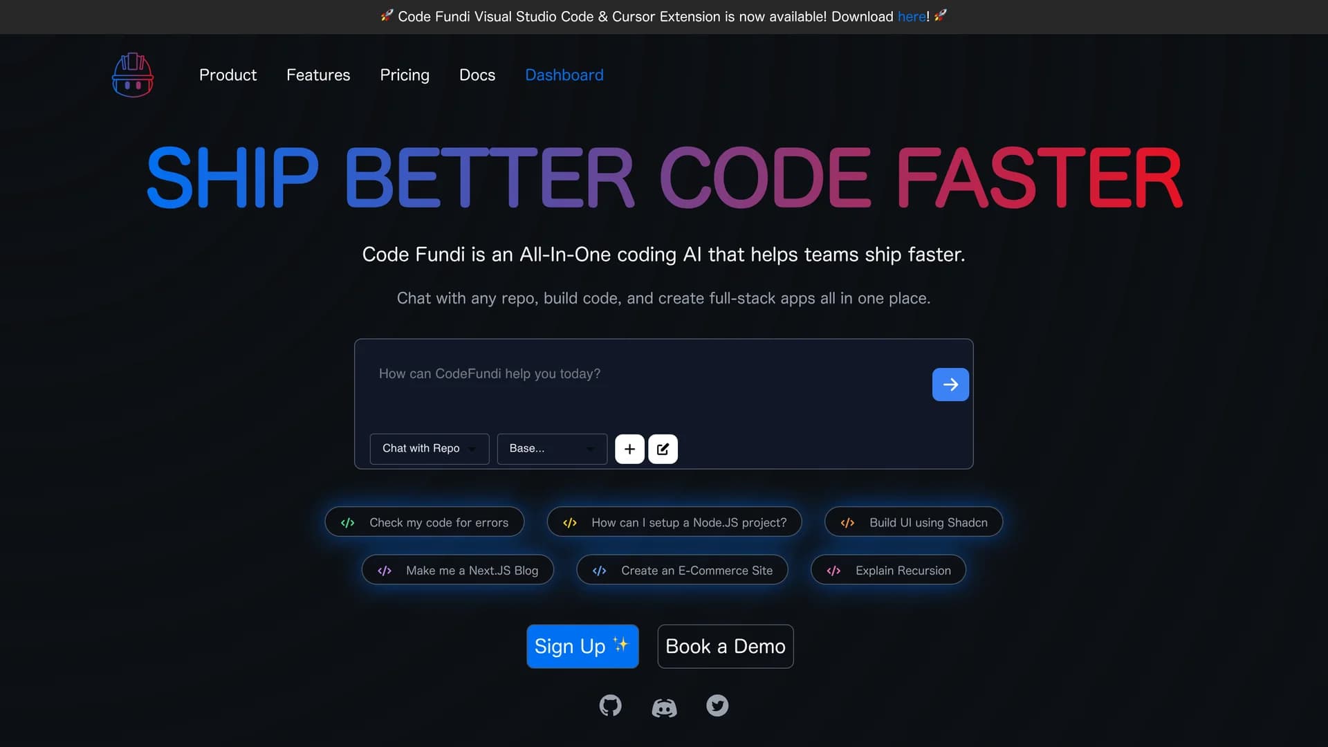 code-fundi homepage