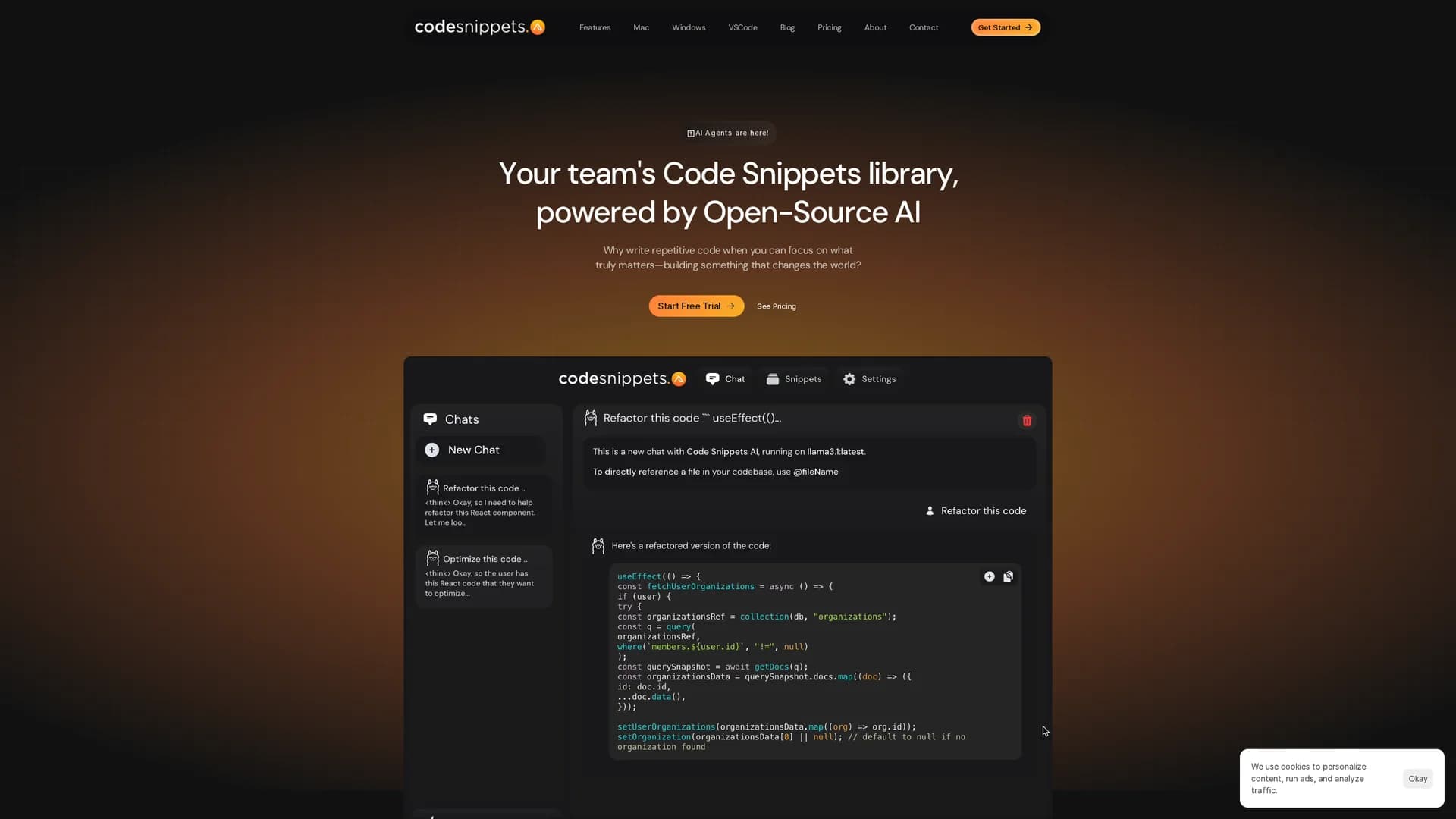 code-snippets-ai homepage