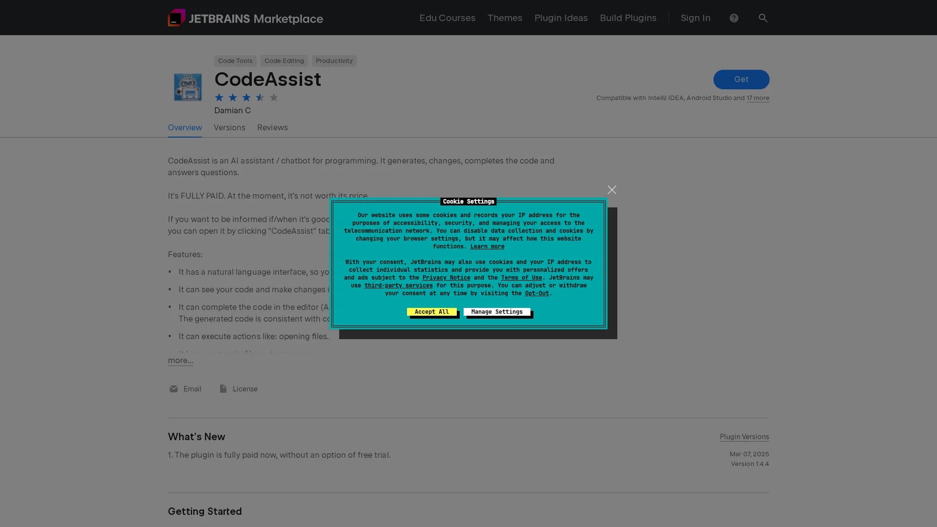 codeassist homepage