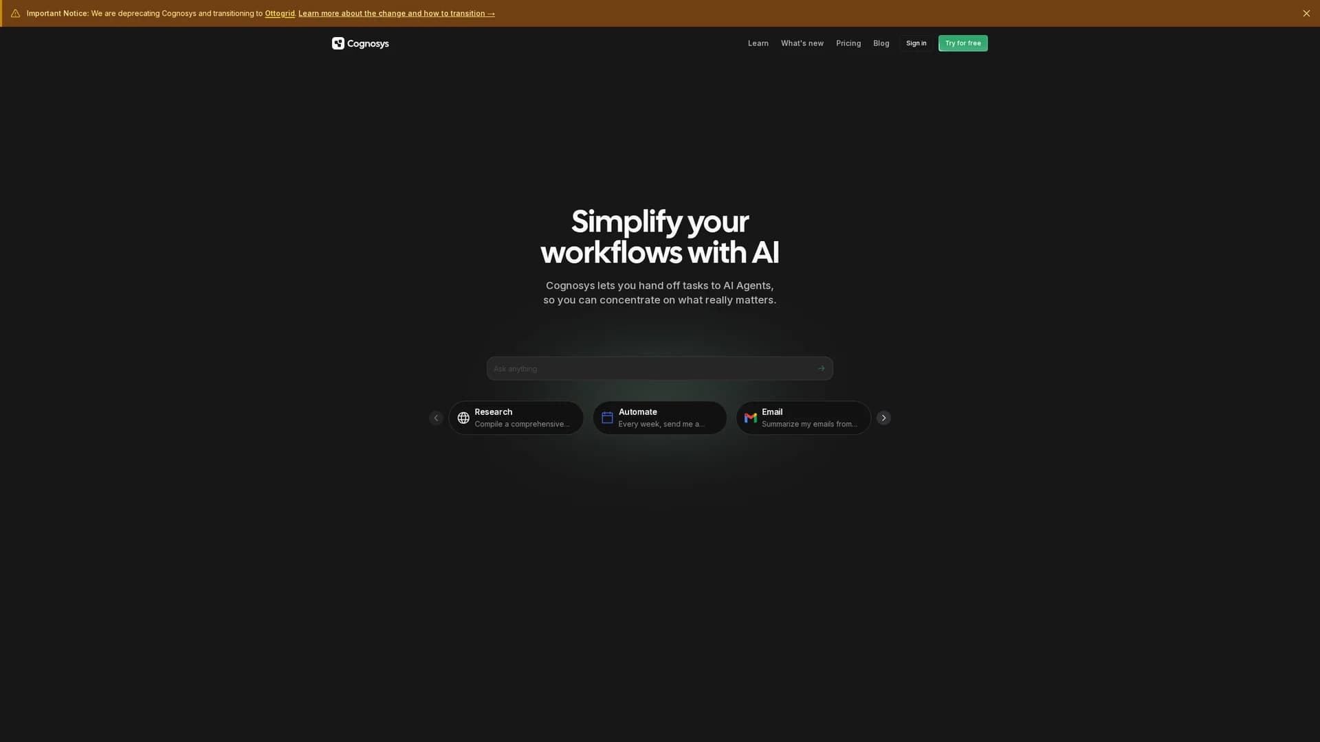 cognosys homepage