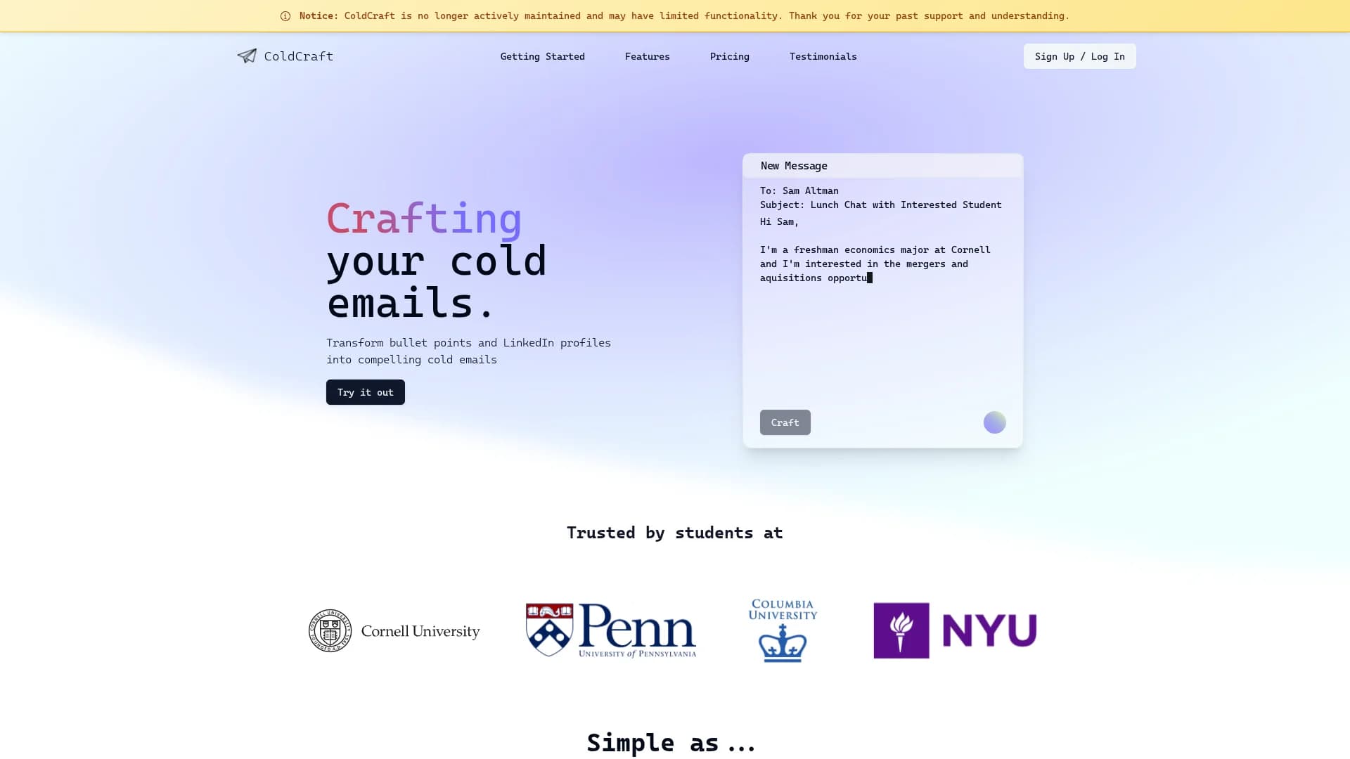 coldcraft homepage