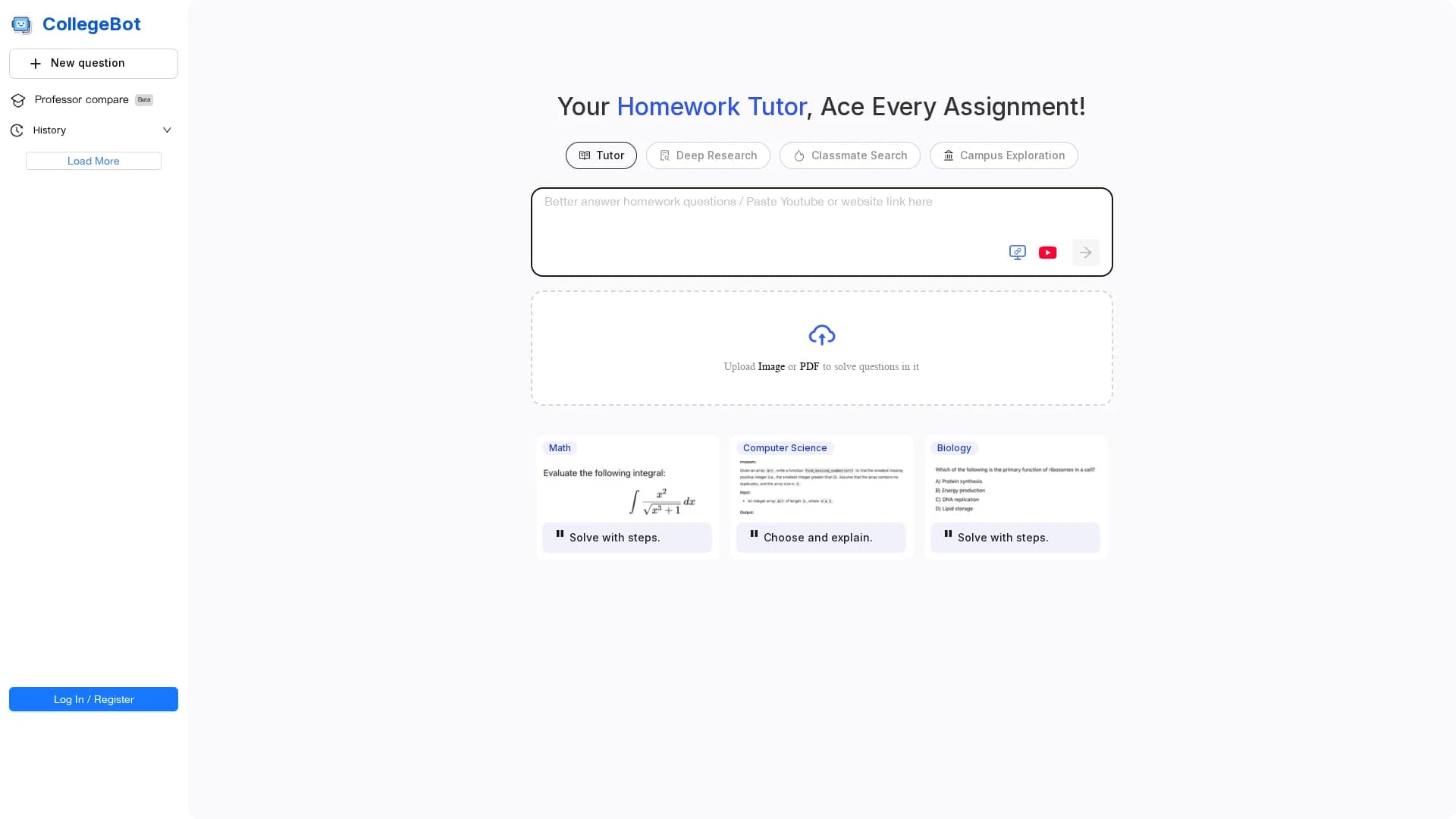 collegebot-ai homepage